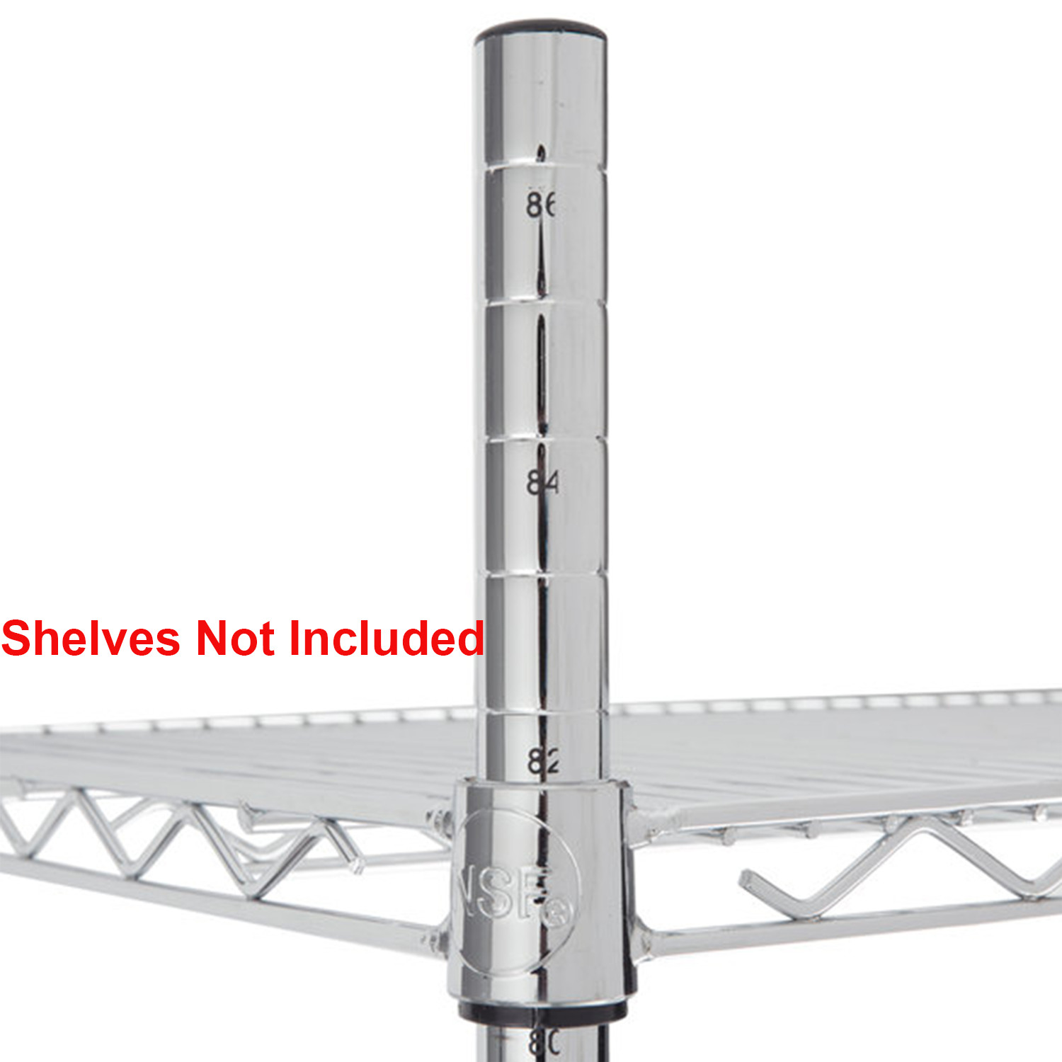 (4-Pack) 86″ NSF Chrome Metal Wire Mobile Shelves Post Stand for Shelving Unit