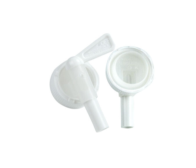 3-Pack White Plastic Spigot (Faucet) for 38mm Container Cubitainer