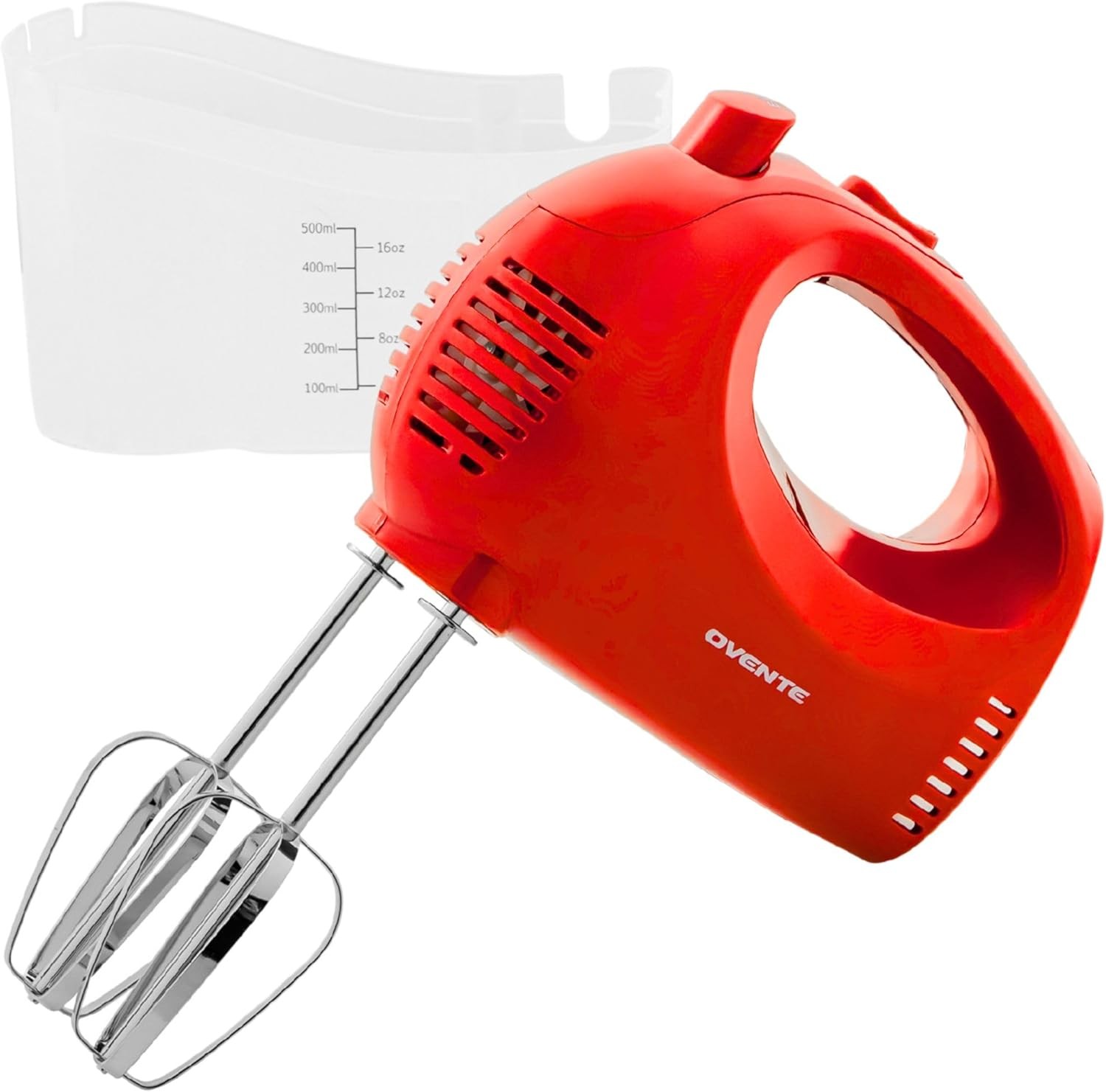 Speed Electric Hand Mixer HM151R – 150W, Stainless Steel Whisks, Case, Red