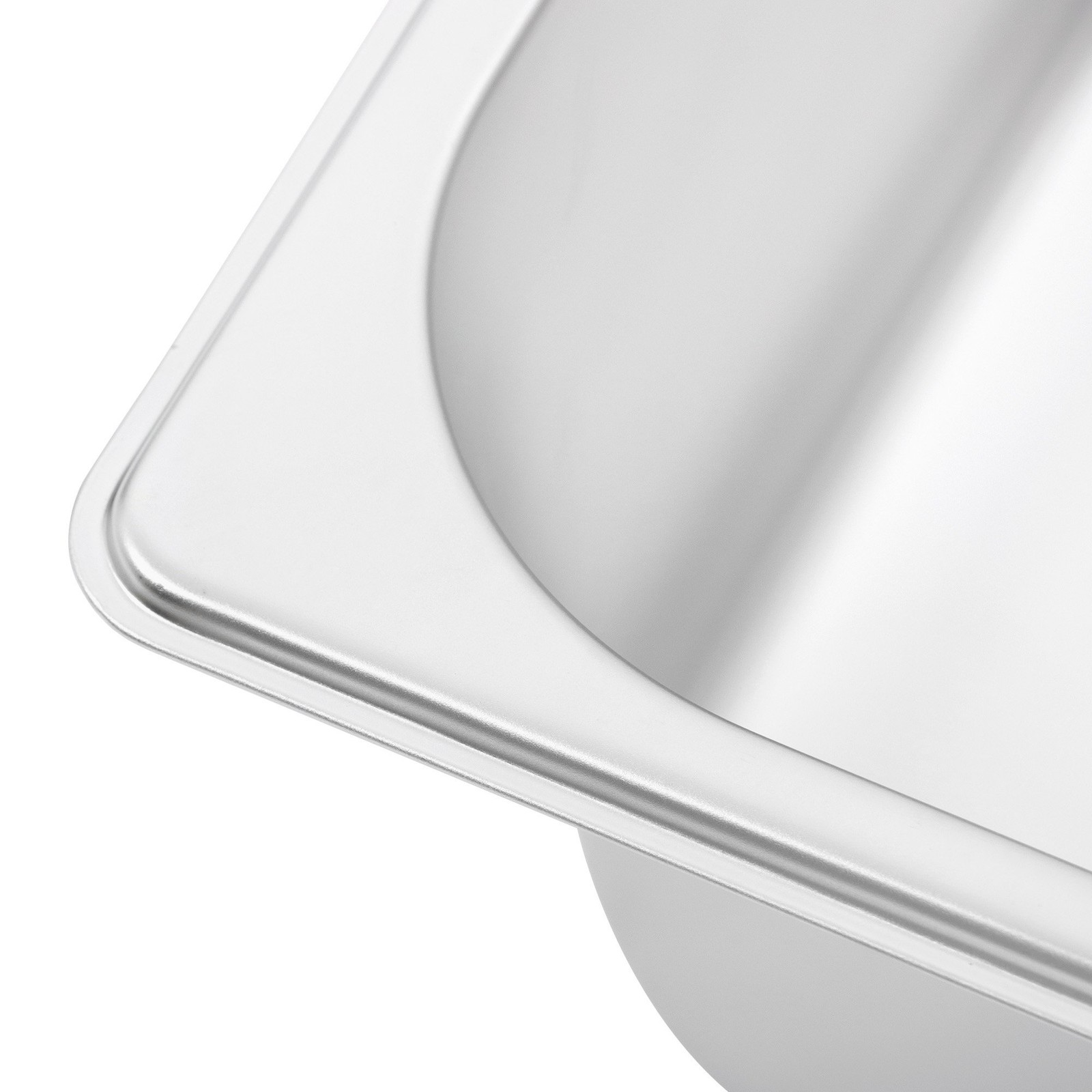 1/2 Size Steam Table Pan 4 Inch Deep, Anti-Jam Stainless Steel Food Pan