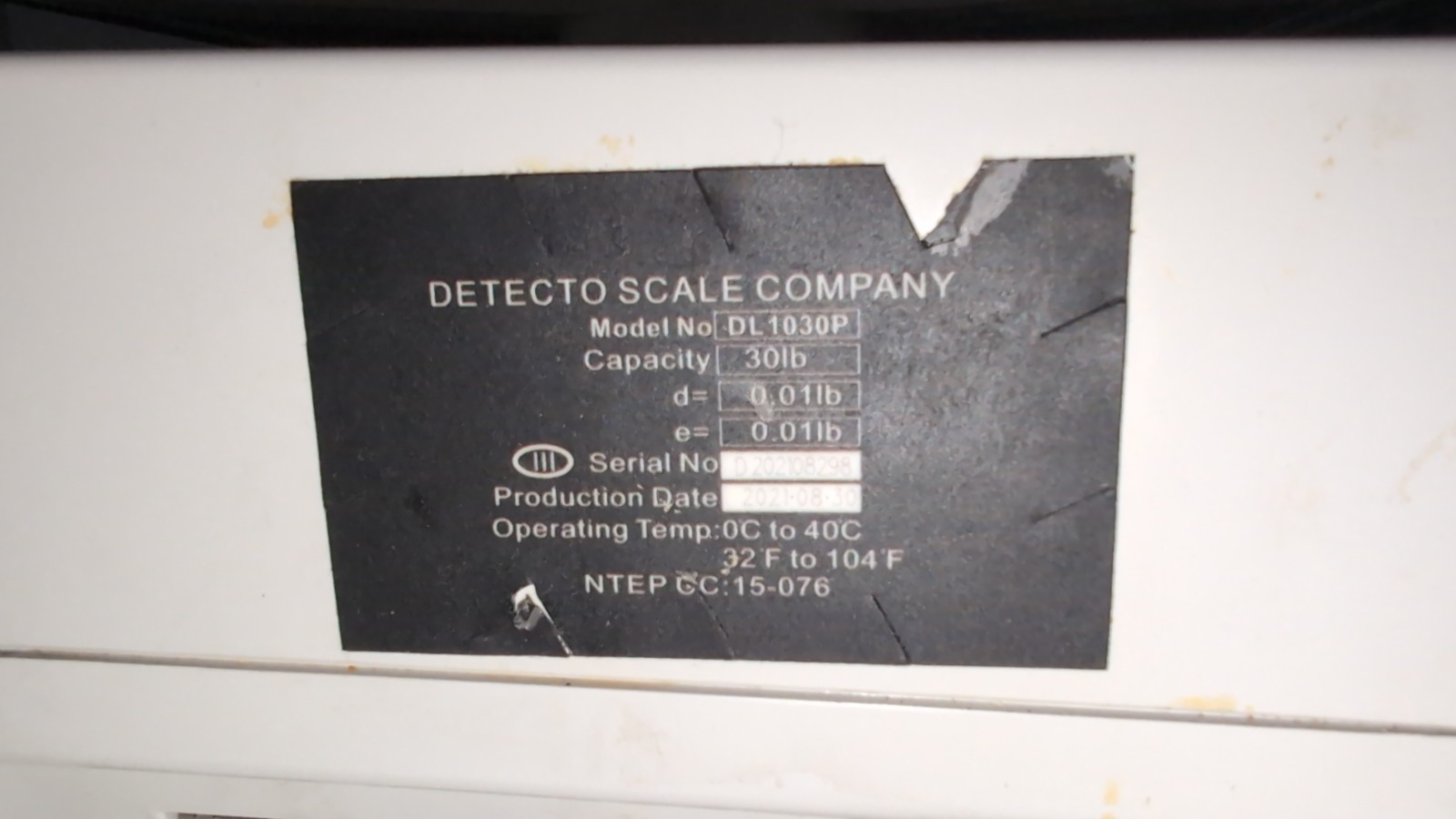 Cardinal Detecto DL1030P 30 lb. Digital Price Computing Scale