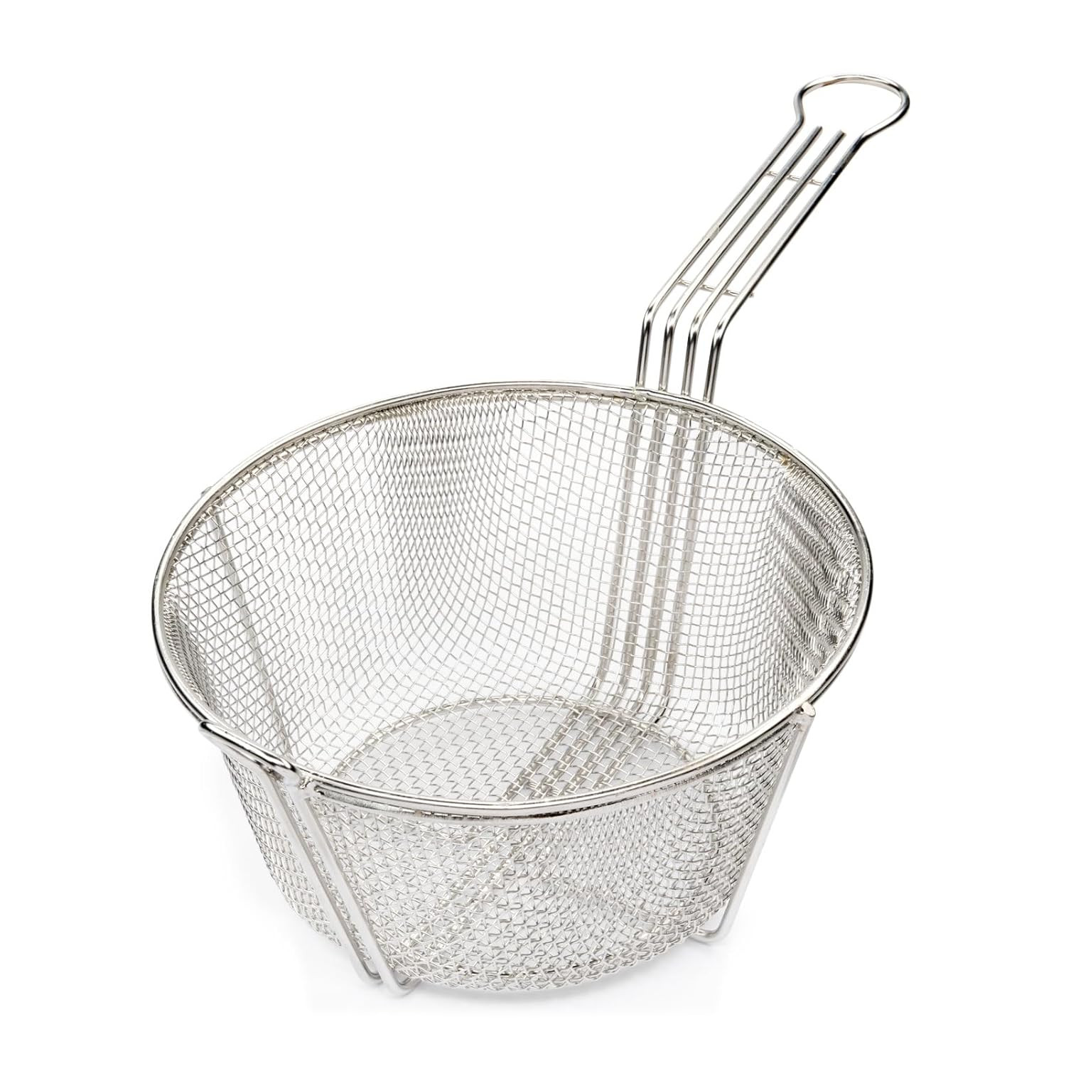 11.5 » Mesh Fryer Basket – Chrome Plated Steel Fry Basket – Large Capacity Deep