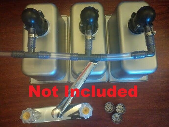 STANDARD SMALL 3 Compartment Sink Set For Portable Concession Sinks