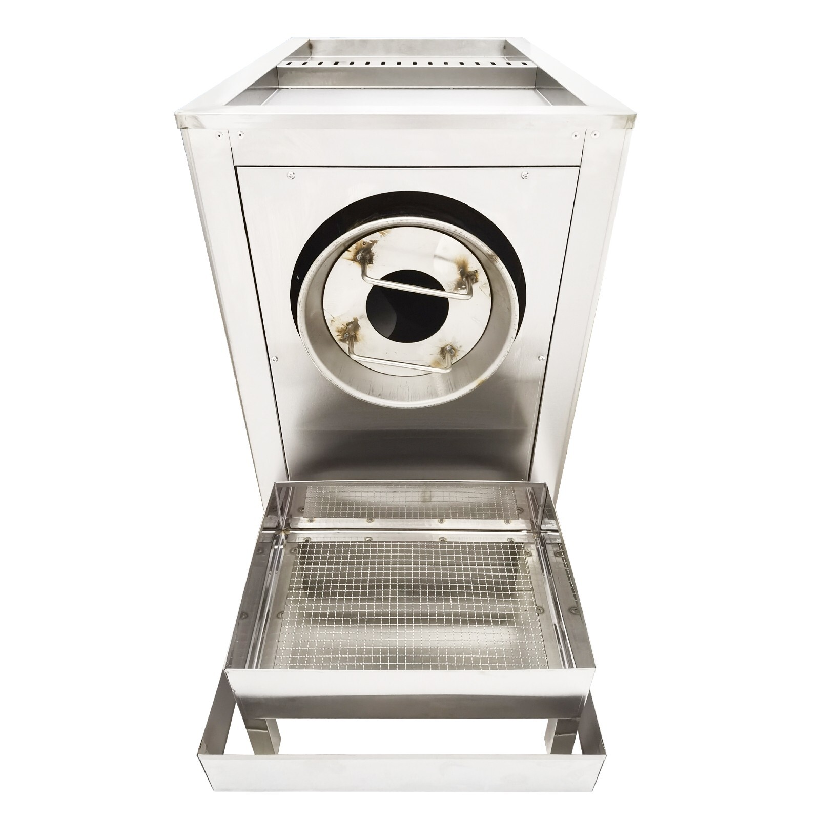 110V 80W Commercial Gas Coffee Roaster 16.5LBS Capacity 0-300℃ for Nuts Beans