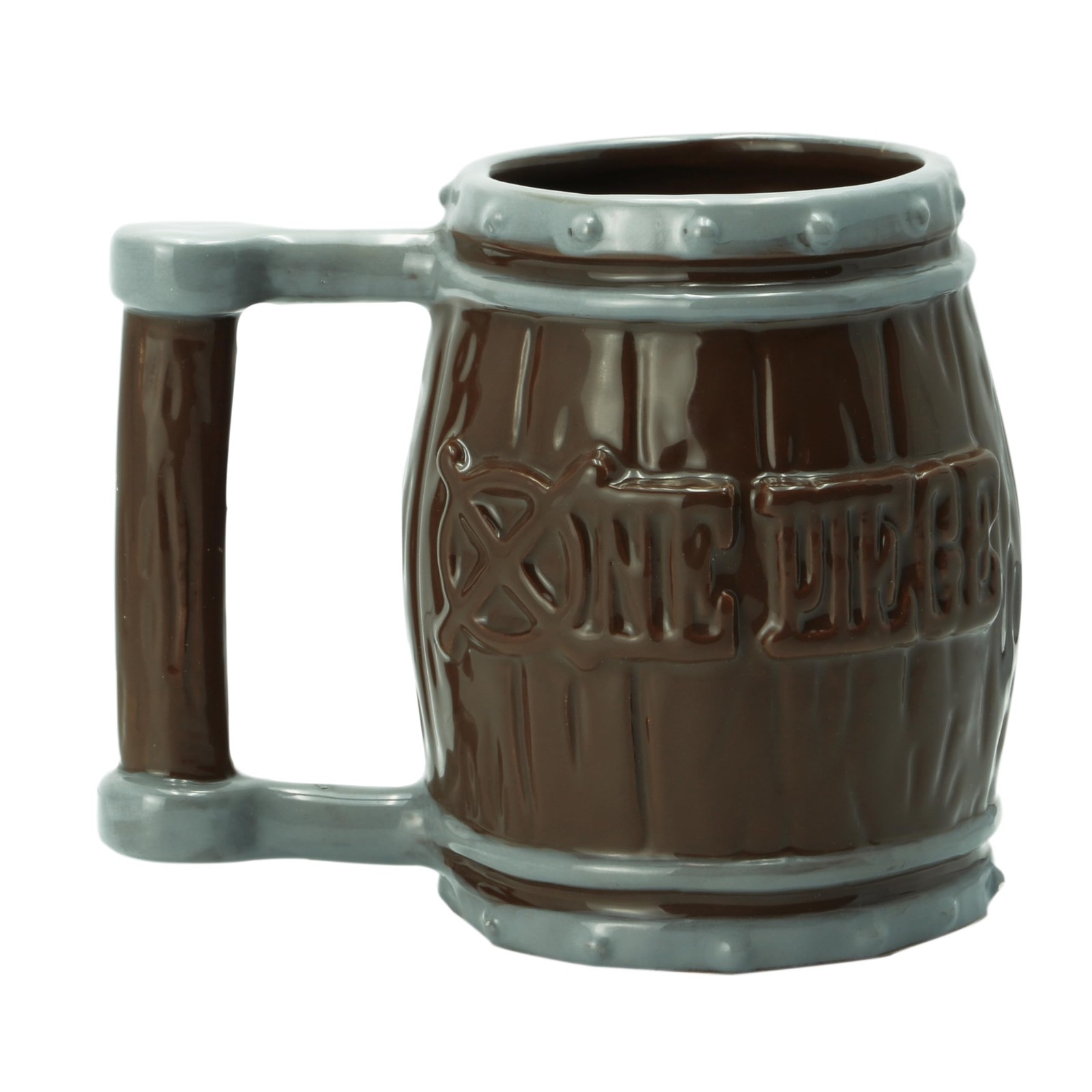 ABYstyle One Piece Anime Straw Hat Jolly Roger Barrel Ceramic Coffee Tea 3D Mug