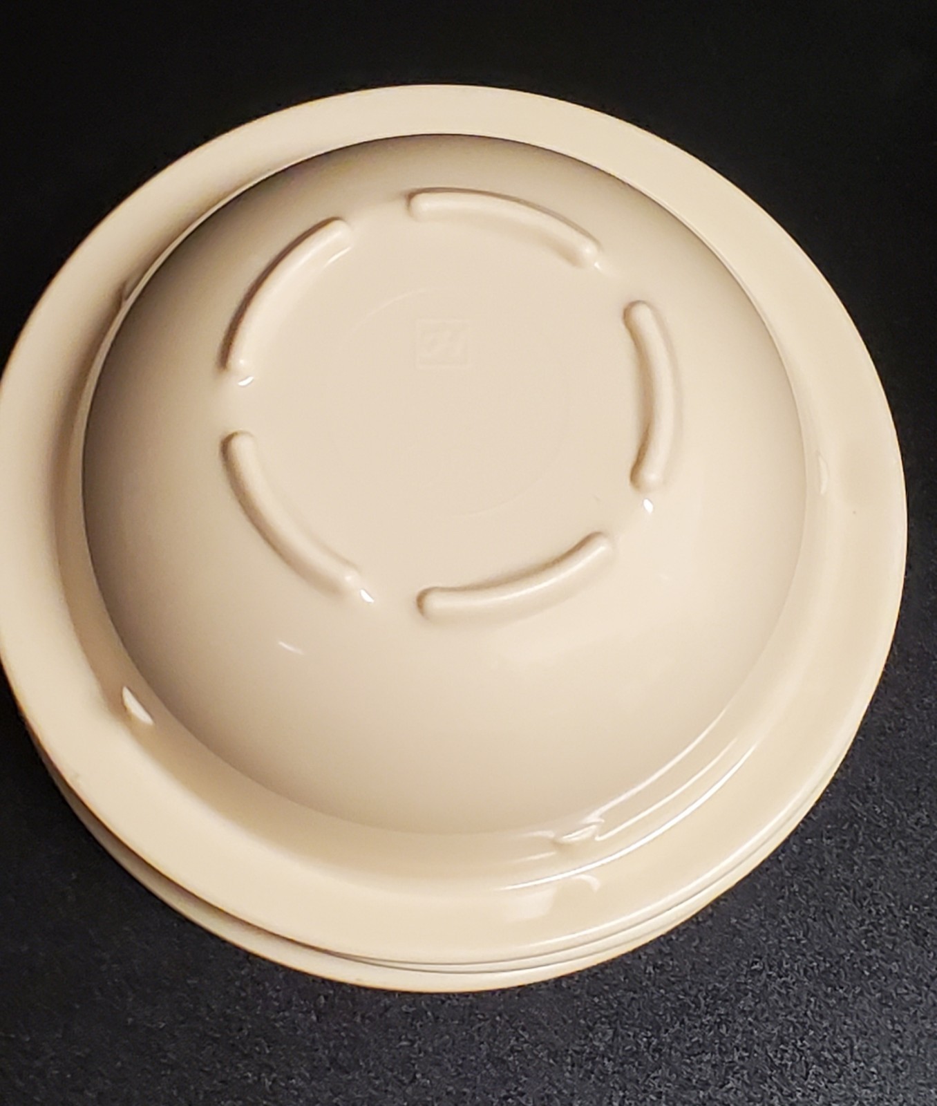 Thunder Group Nustone NS305T Tan Melamine Grapefruit / Fruit Bowls -Set of 8