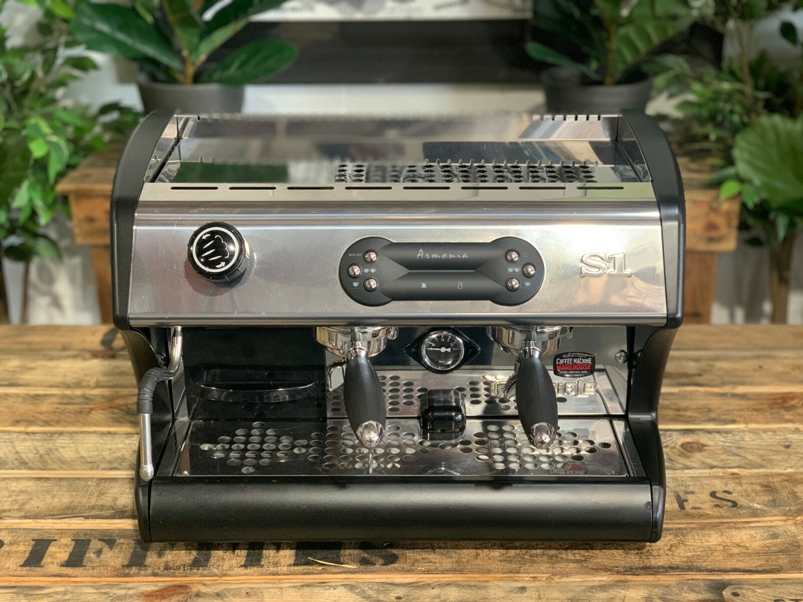 LA SPAZIALE ARMONIA EK 2 GROUP BLACK ESPRESSO COFFEE MACHINE COMMERCIAL CAFE
