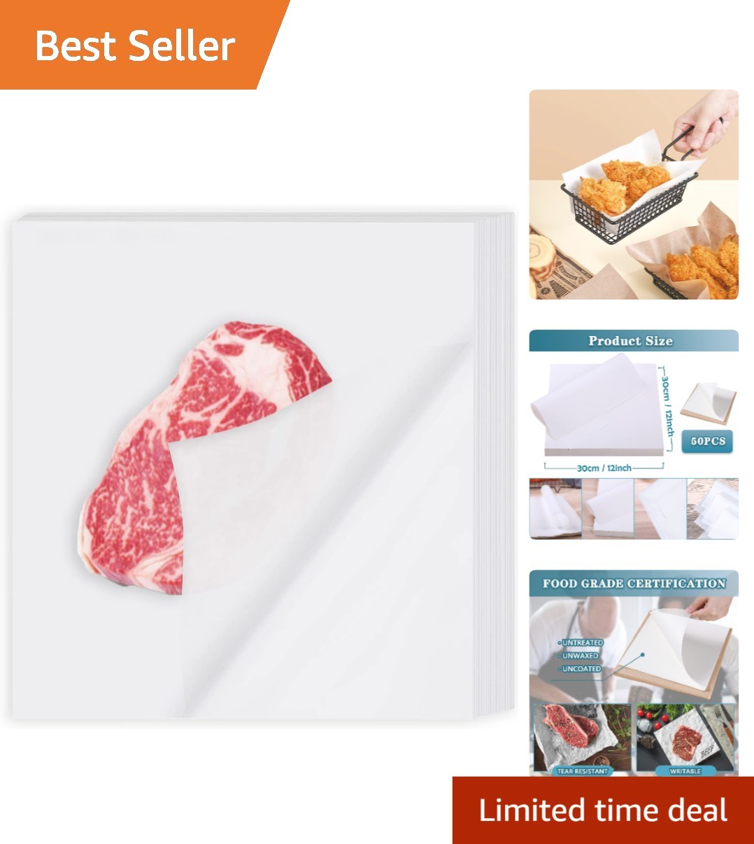 Versatile 12×12 No Wax Paper – Perfect for Smoking Meat, Sublimation & Crafts