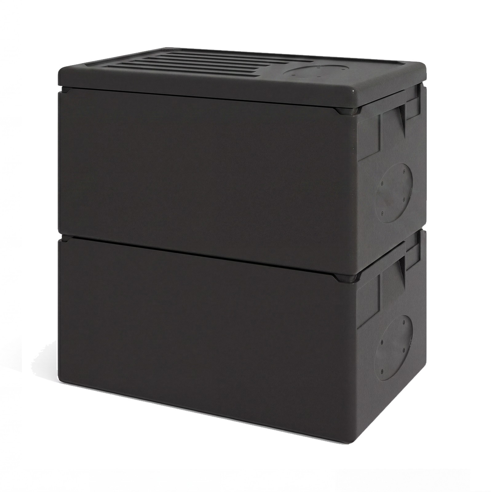 2PCS Insulated Food Pan Carrier, Top Load Stackable Hot Box w/Built-in Handles