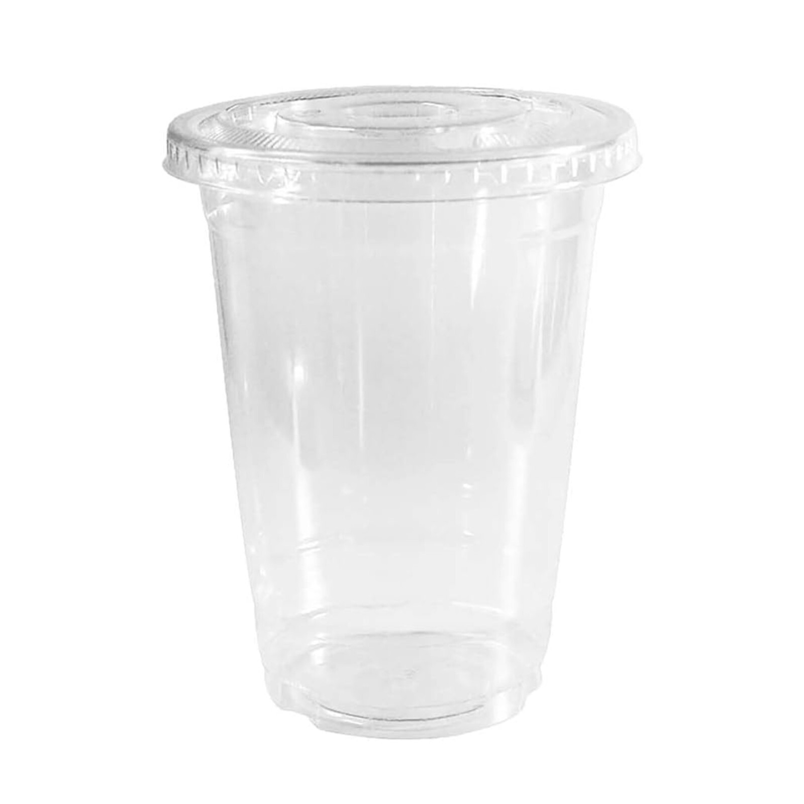 32 oz Crystal Clear PET Disposable Cups with Flat Lids – Ideal for Take-Out