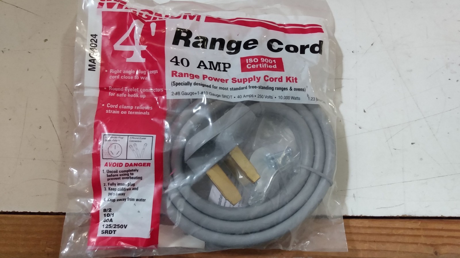 Electric Range Part # MAG4024 – Cord Range 4ft. 3 Wire, 40amp