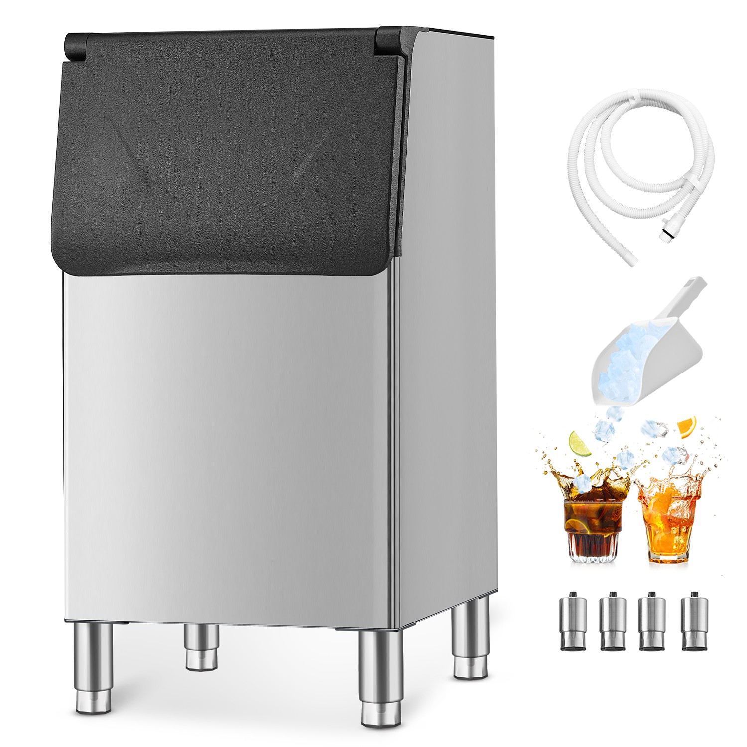 Commercial Ice Maker Storage Bin 300lbs Capacity Business Ice Storage Bin