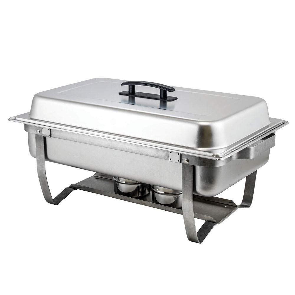 Winco C-4080 – 8 Quart Full-Size Stainless Steel Chafer W/Folding Stand