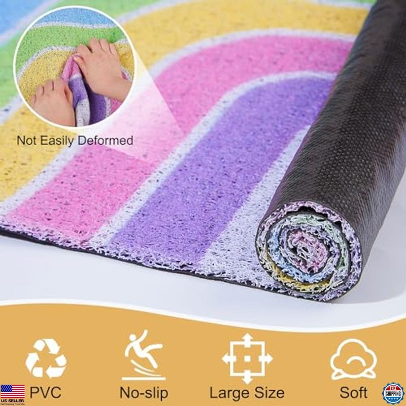 Unicorn Catcher XL Pink Cat Litter Mat – Non-Slip, Soft, Easy to Clean, Traps