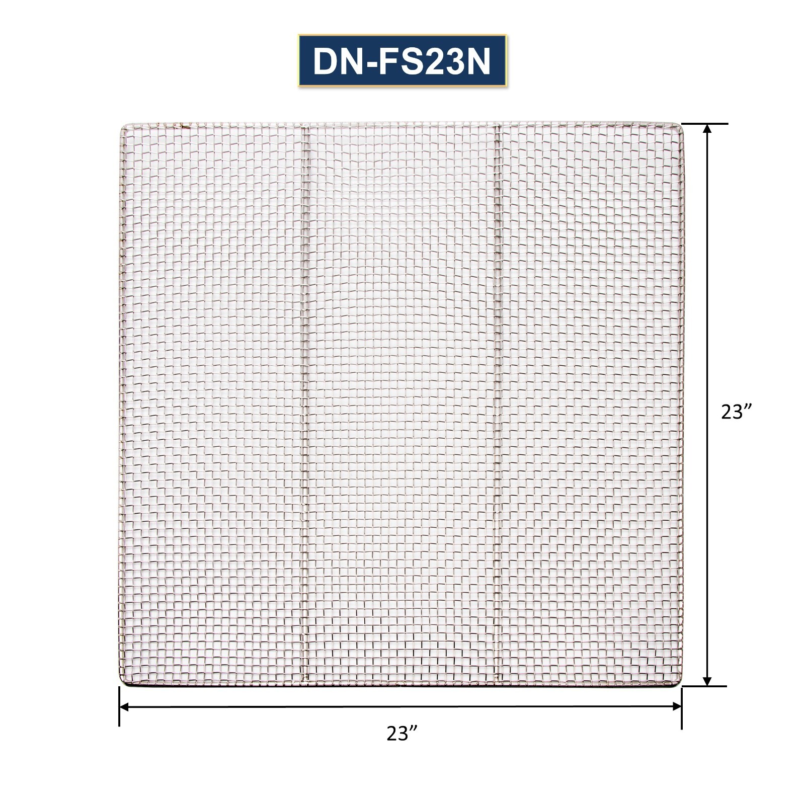 GSW 23″x23″ DN-FS23N 16 Gauge Stainless Steel Woven 3-mesh Donut Frying Screen