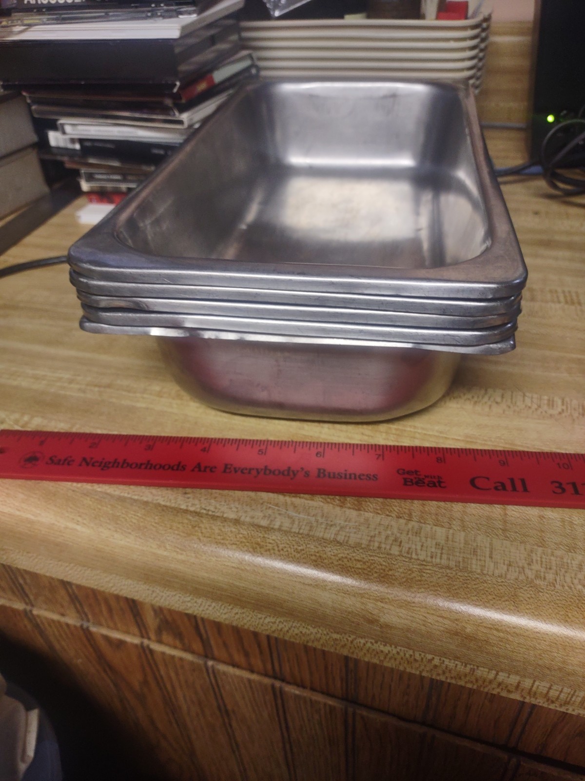 Steam Table Third Pan 12″x 6.5″ 2.50″ deep unknown mfgr quan 5