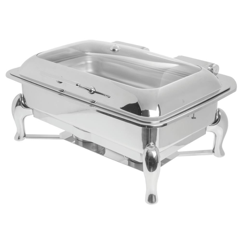 HUBERT® Induction Chafer, Full Size 8 4/5 Qt Classic Stainless Steel – 23″L x