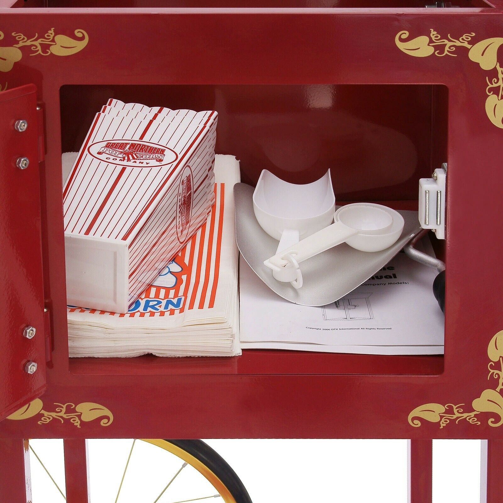 Matinee Style Popcorn Popper and Cart Concessions Commercial Machine 8 Ounce Oz