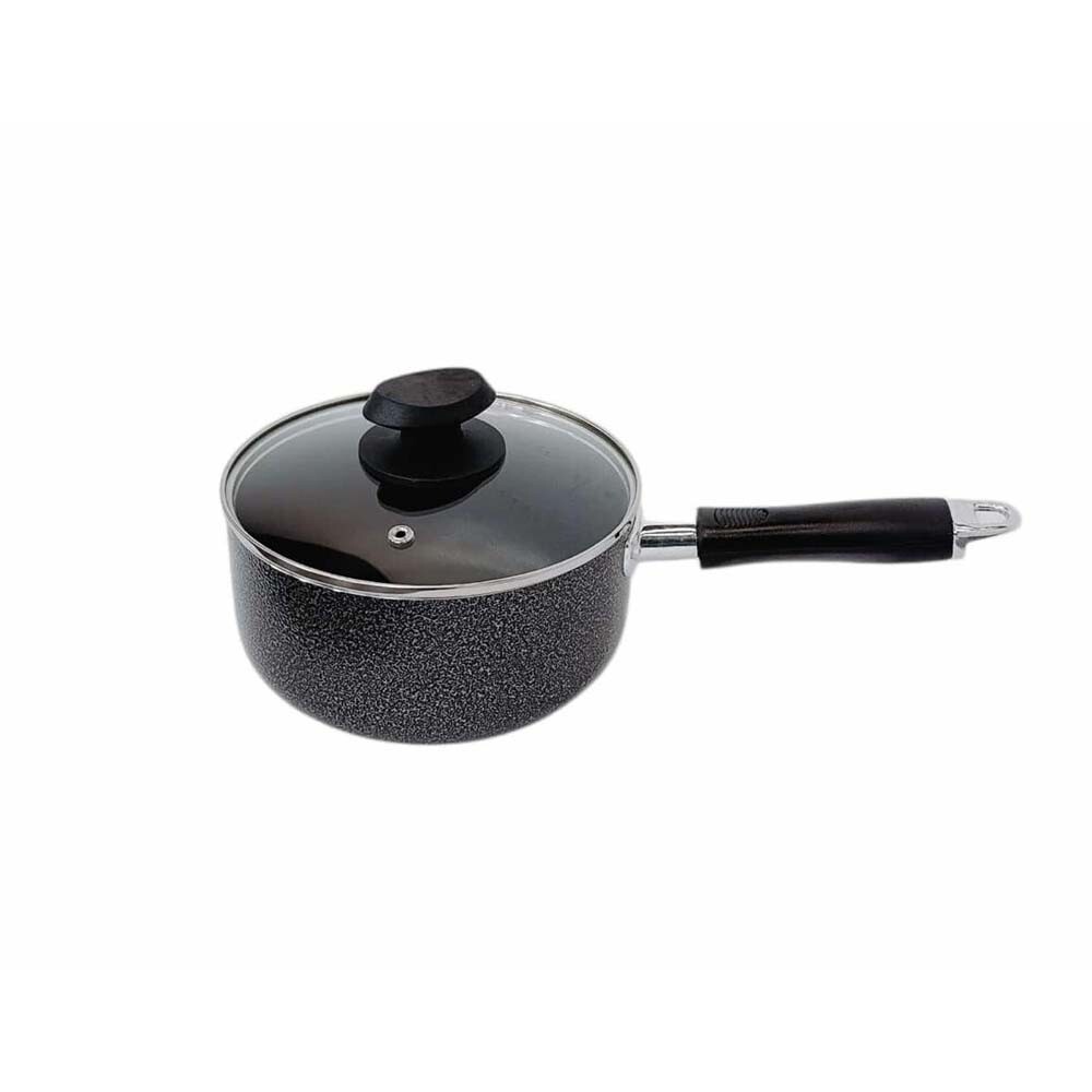 7″ (18CM) Nonstick Sauce Pan with Lid, 2QT Cooking Pot, Ergonomic Plastic Handle