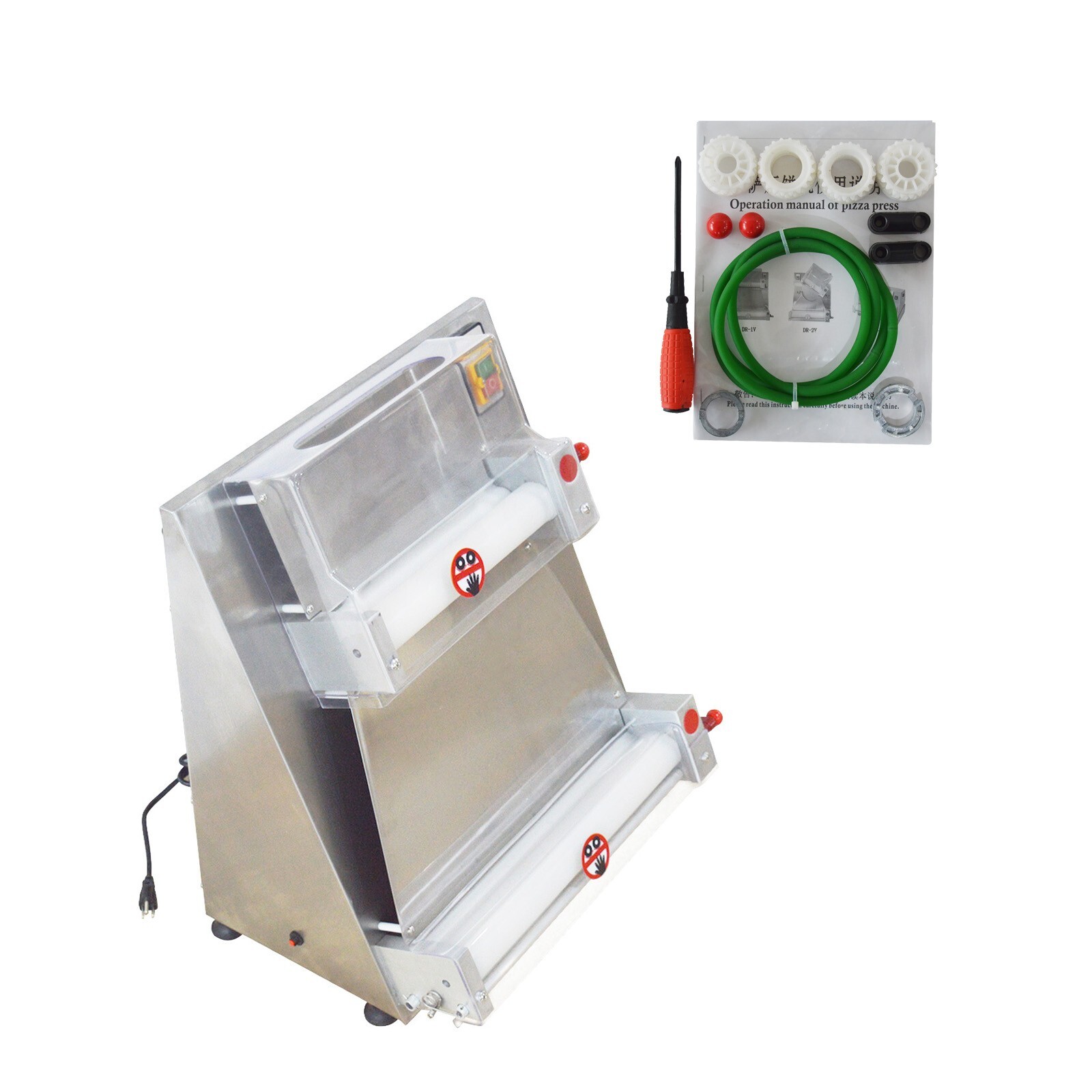110V 4″-15.7″ Fully Automatic Pizza Forming Machine Pizza Pancake Press 370W