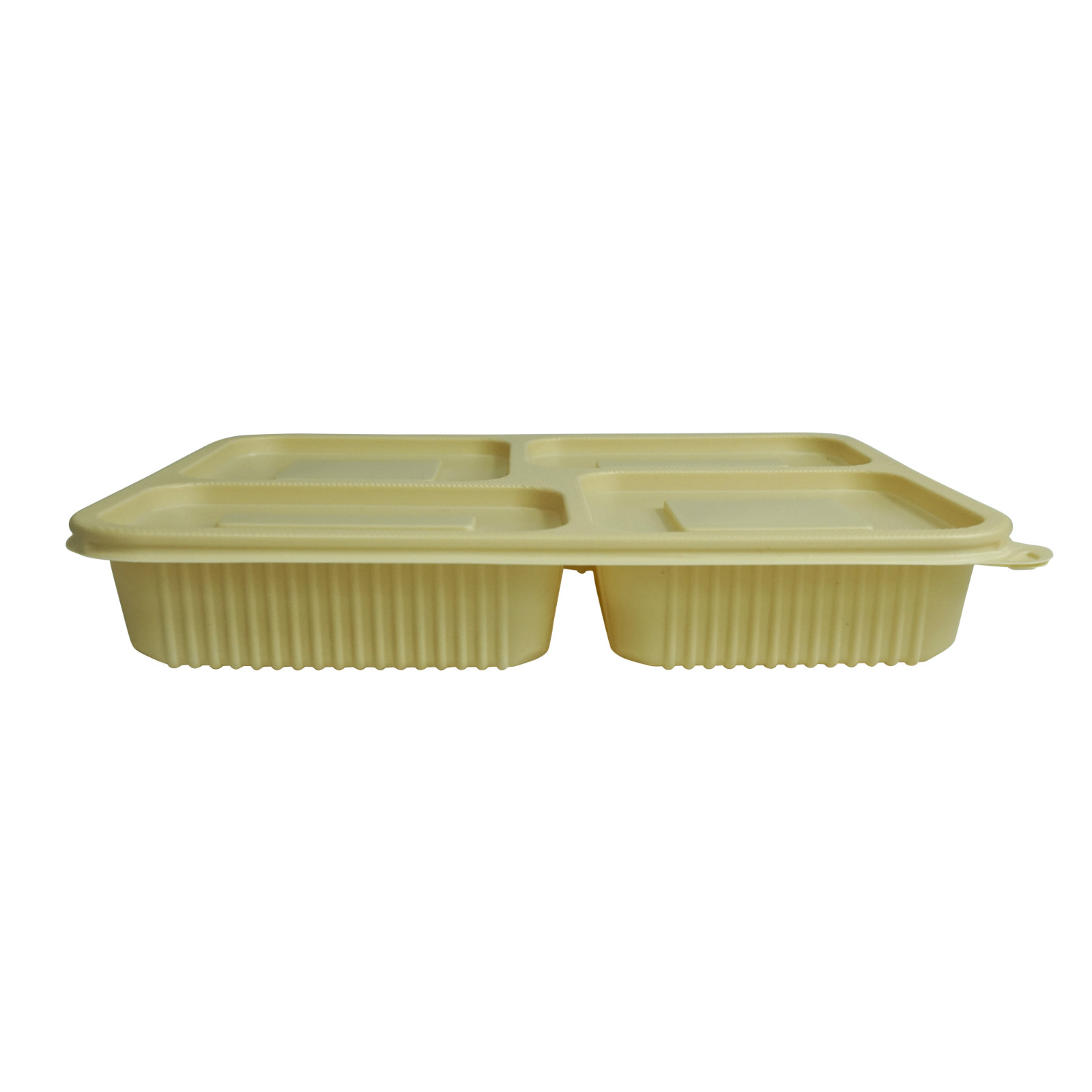 Eco Bento Box 4 Compartment PP Food Container w/Lid 9.2″x6.7″ BPA Free