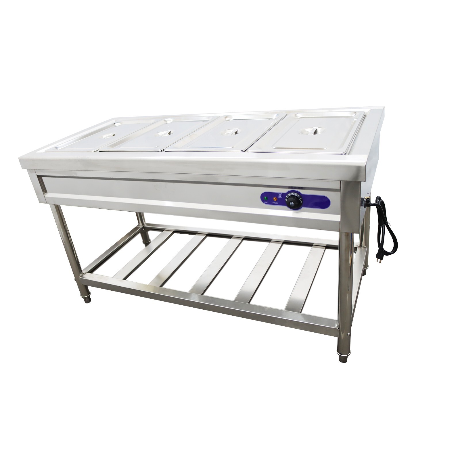 Commercial 4-Pans Bain-Marie Buffet Steam Table Buffet Food Warmer 110V 1500W