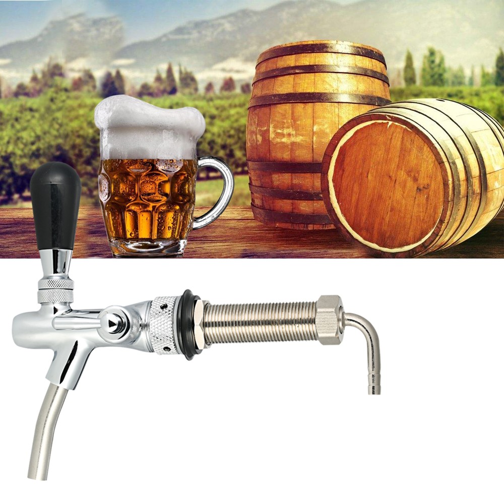 Sturdy Chrome Plated Brass Beer Faucet for Home Brew Tool Accessory