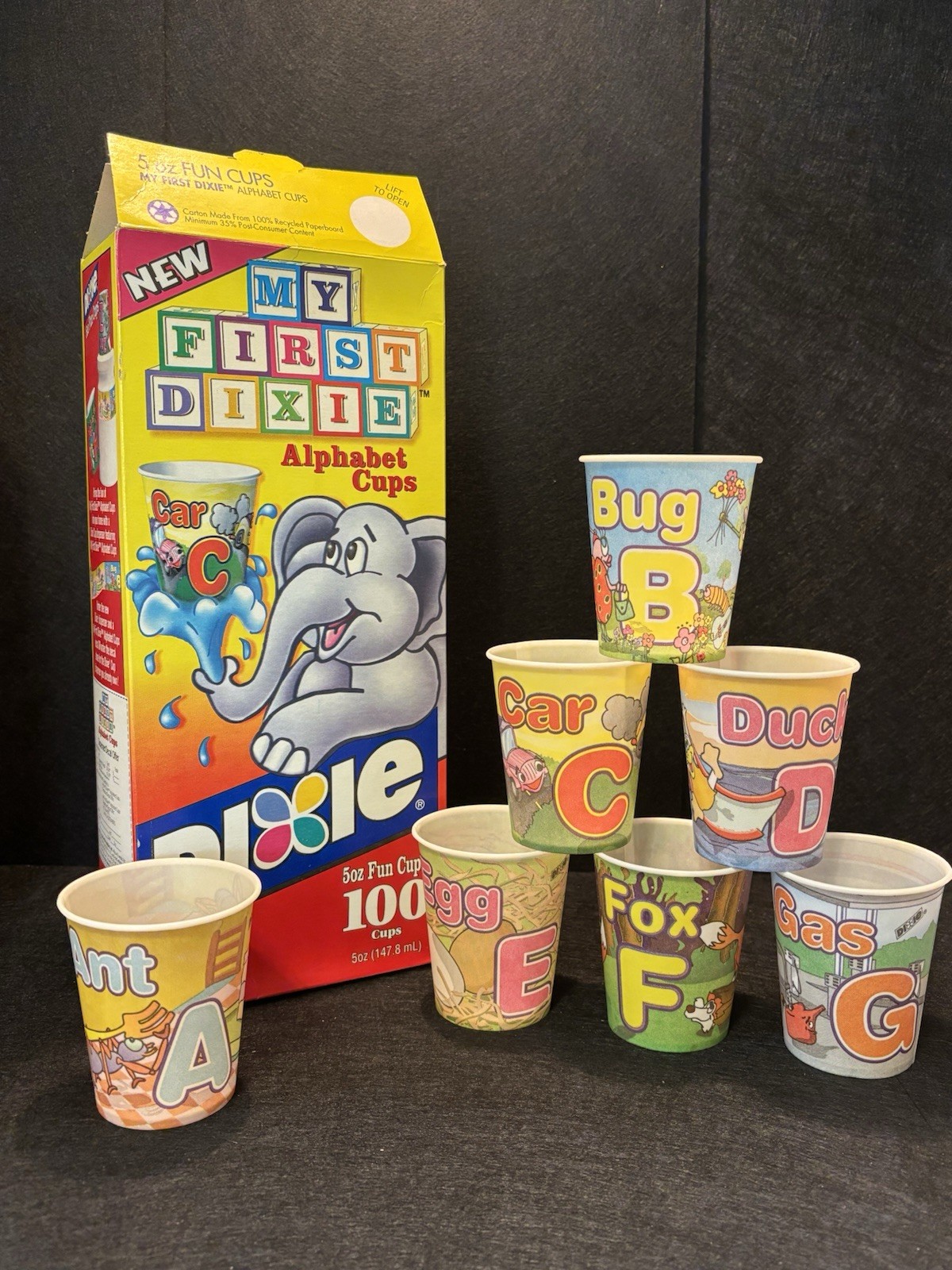 Dixie Cups 5 oz Vintage 88 Count My First Alphabet Kids Bathroom Cups New/Unused