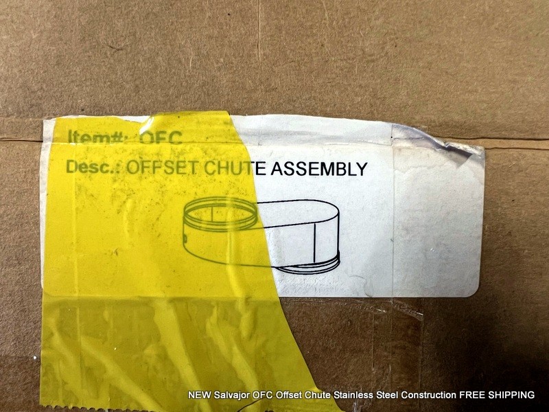 NEW Salvajor OFC Offset Chute Stainless Steel Construction FREE SHIPPING