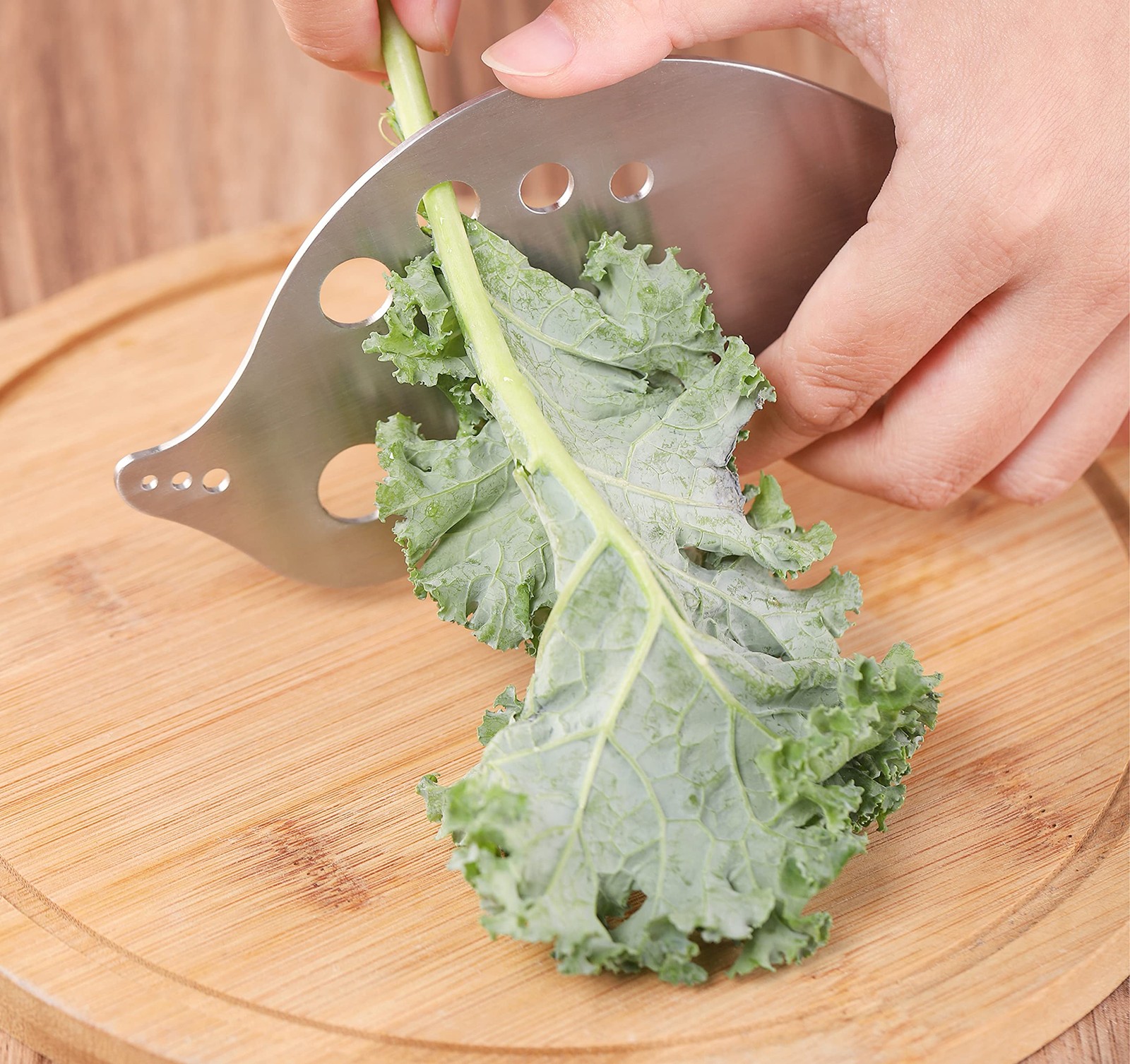 Stainless Steel Herb Stripper for Kale, Chard, Collard Greens – Multi-Function L