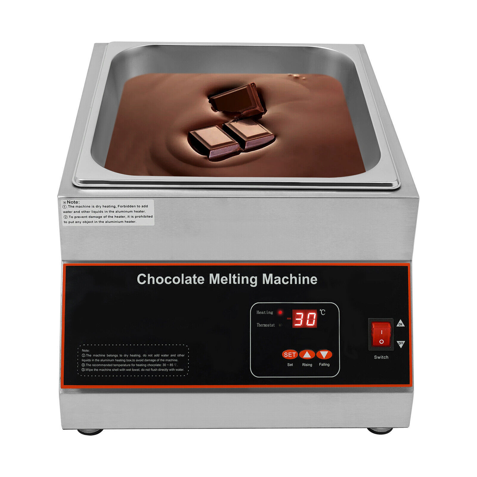 Electric Chocolate Tempering Machine Melter Melting Machine 1 Melting Pot 12kg