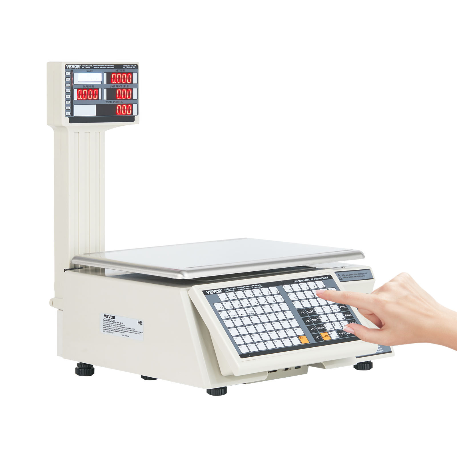 VEVOR 66Lbs 30KG Electronic Price Computing Scale Commercial Food Meat Weighting