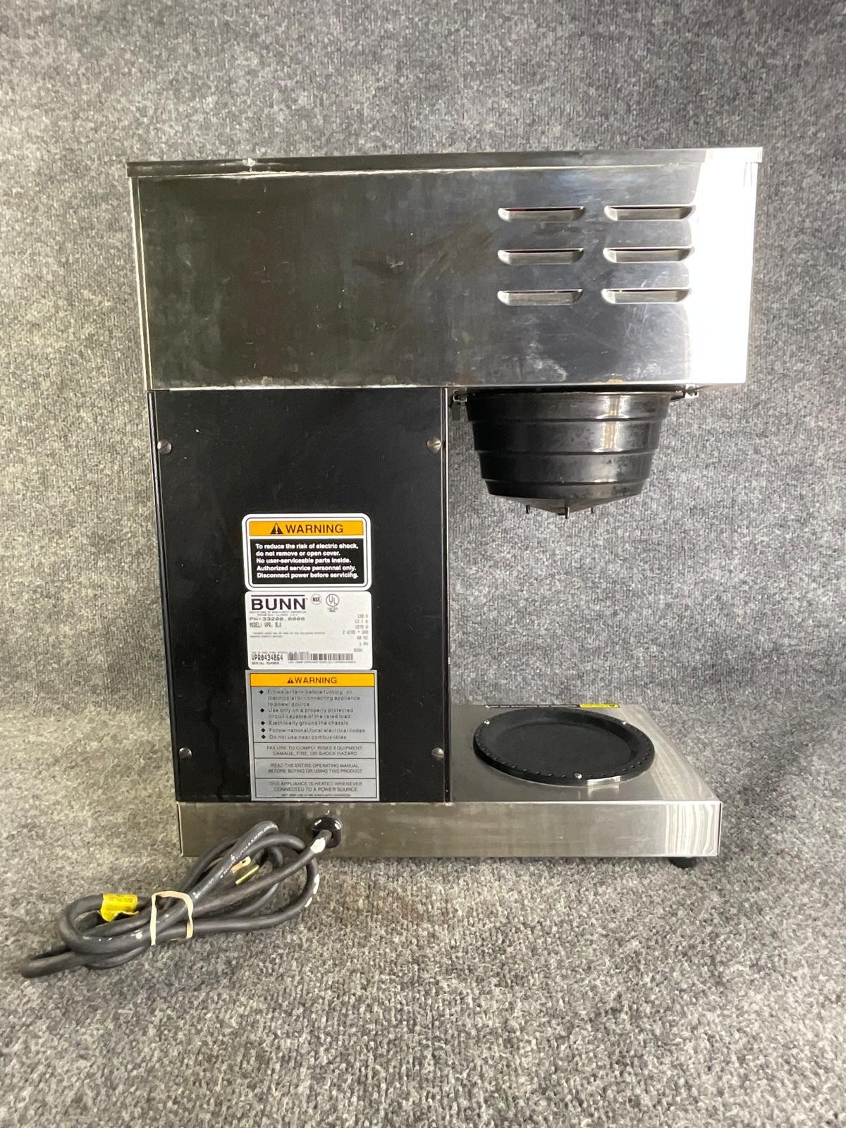BUNN VPR 33200 Commercial 12-Cup Pourover Coffee Maker Machine Black