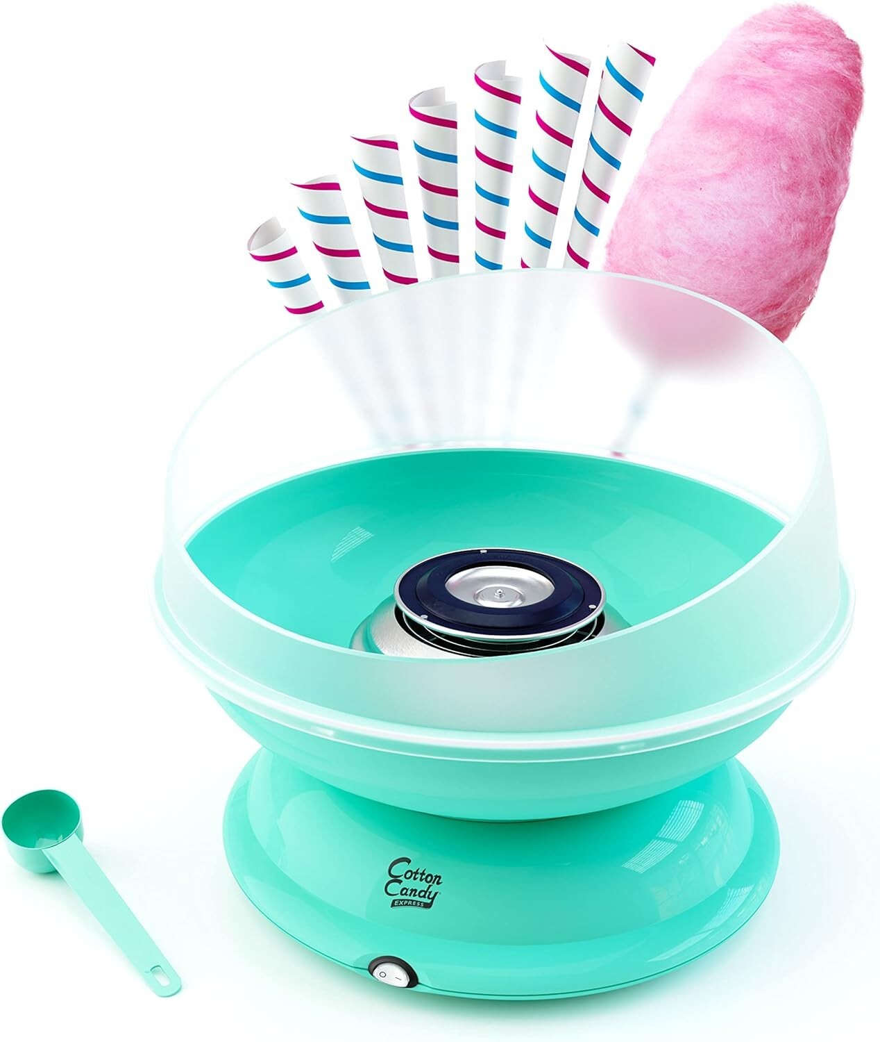 Cotton Candy Machine, Teal. Easy To Use and Clean. Nostalgia and Fun For Kids…