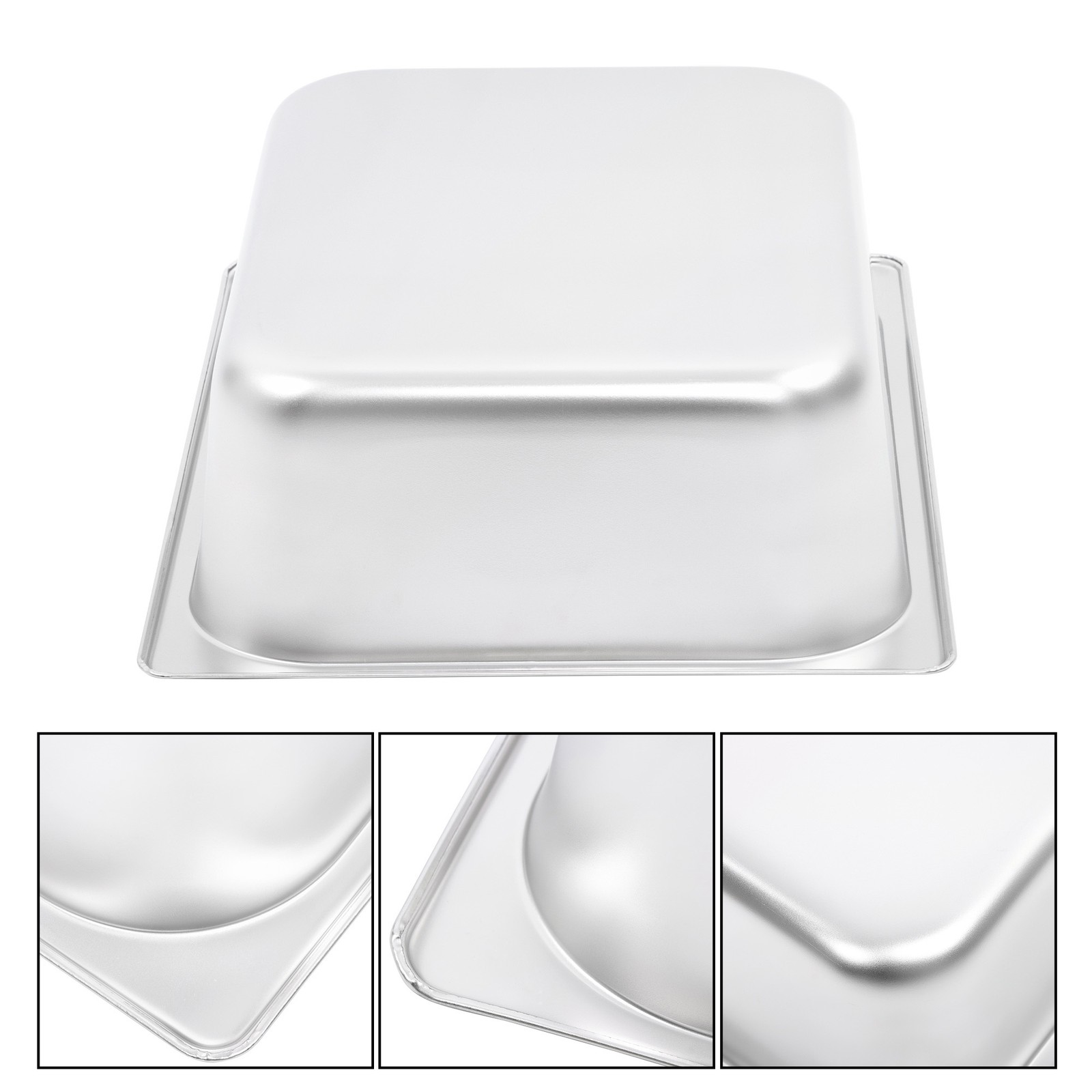 1/2 Size Steam Table Pan 4 Inch Deep, Anti-Jam Stainless Steel Food Pan