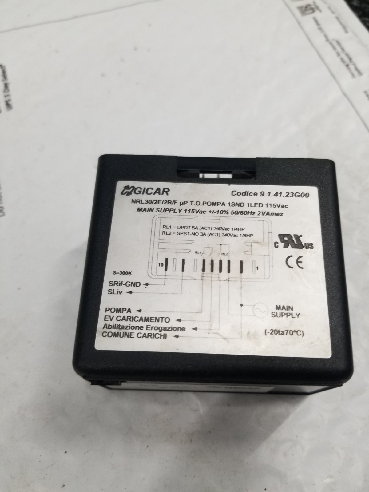 GICAR water LEVEL ADJUSTER NRL30/1E-2C/F cod;9.1.41.23G00