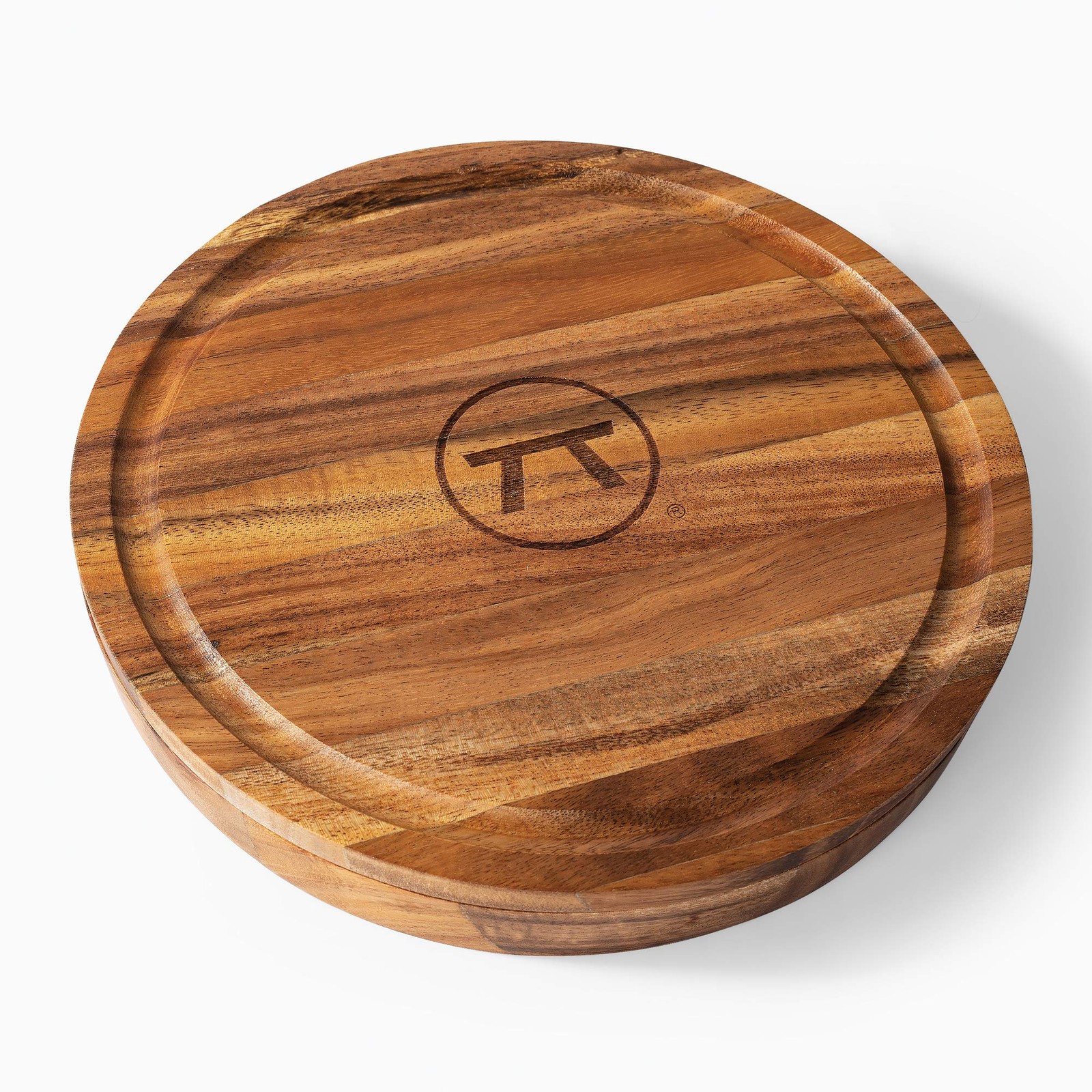 Outset 3-in-1 Acacia Wood Salt Rimmer, Cutting Board and Storage Container, 6.4″
