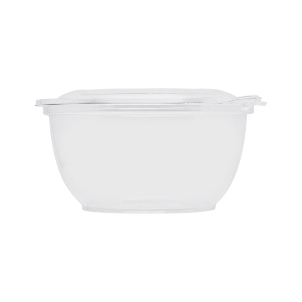 Karat 32 oz PET Tamper Resistant Hinged Salad Bowl with Dome Lid – 240 sets