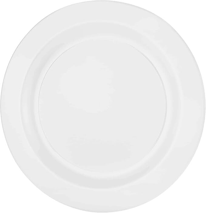 9 inch Disposable Elegant Pearl White Round Dinner Plate 210pcs