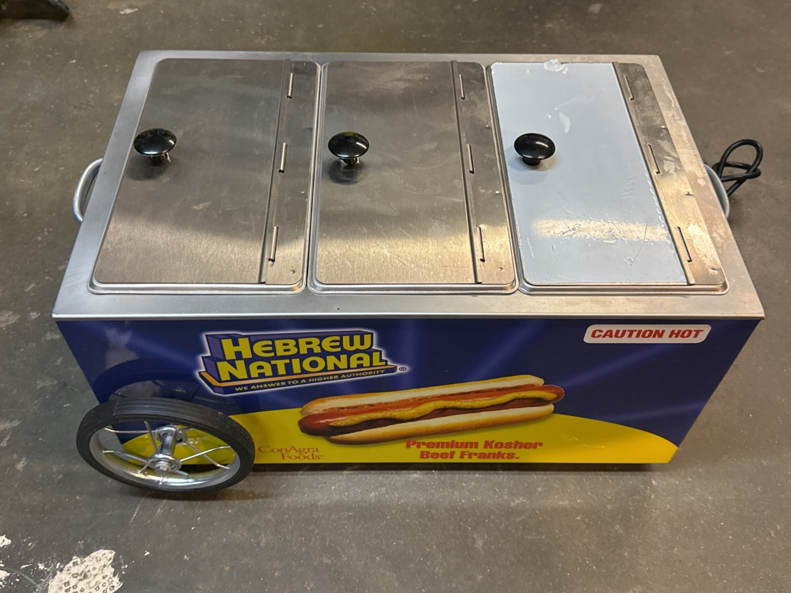 Hebrew National HOT DOG TABLE TOP CART NEW No Box Missing Umbrella