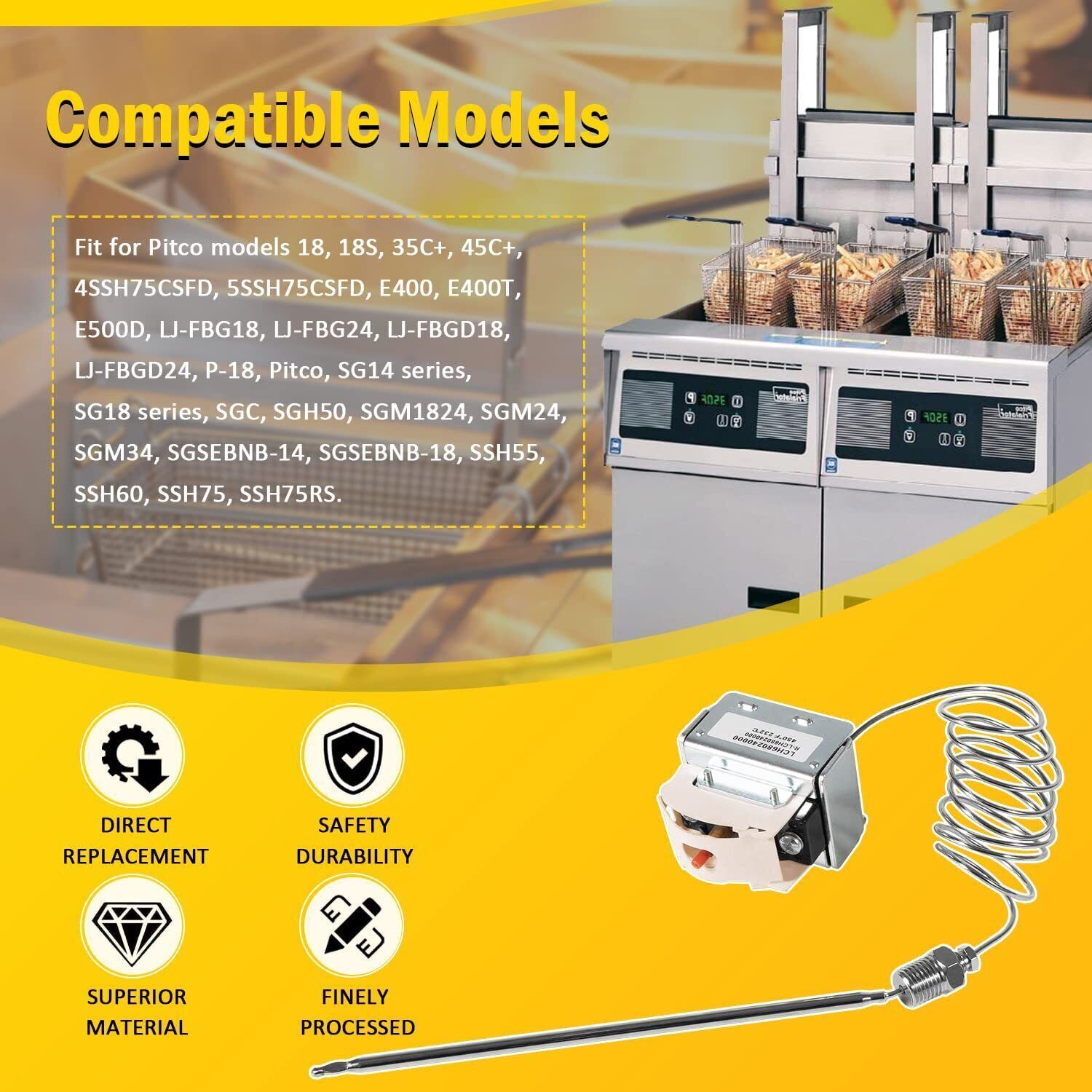 PP10084 High Limit Switch for Pitco All Gas Fryers Safety Thermostat Equipment