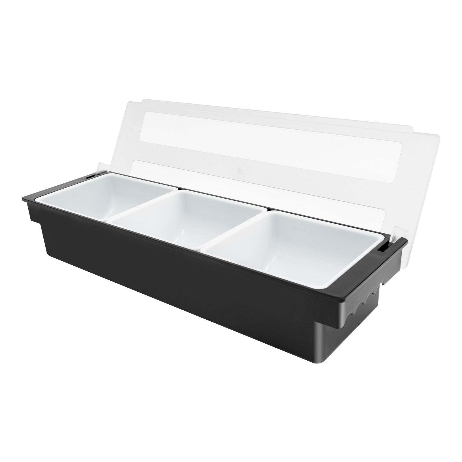 3/5 Compartments Condiment Dispenser Chilled Server Caddy Food FruitSalad Tray