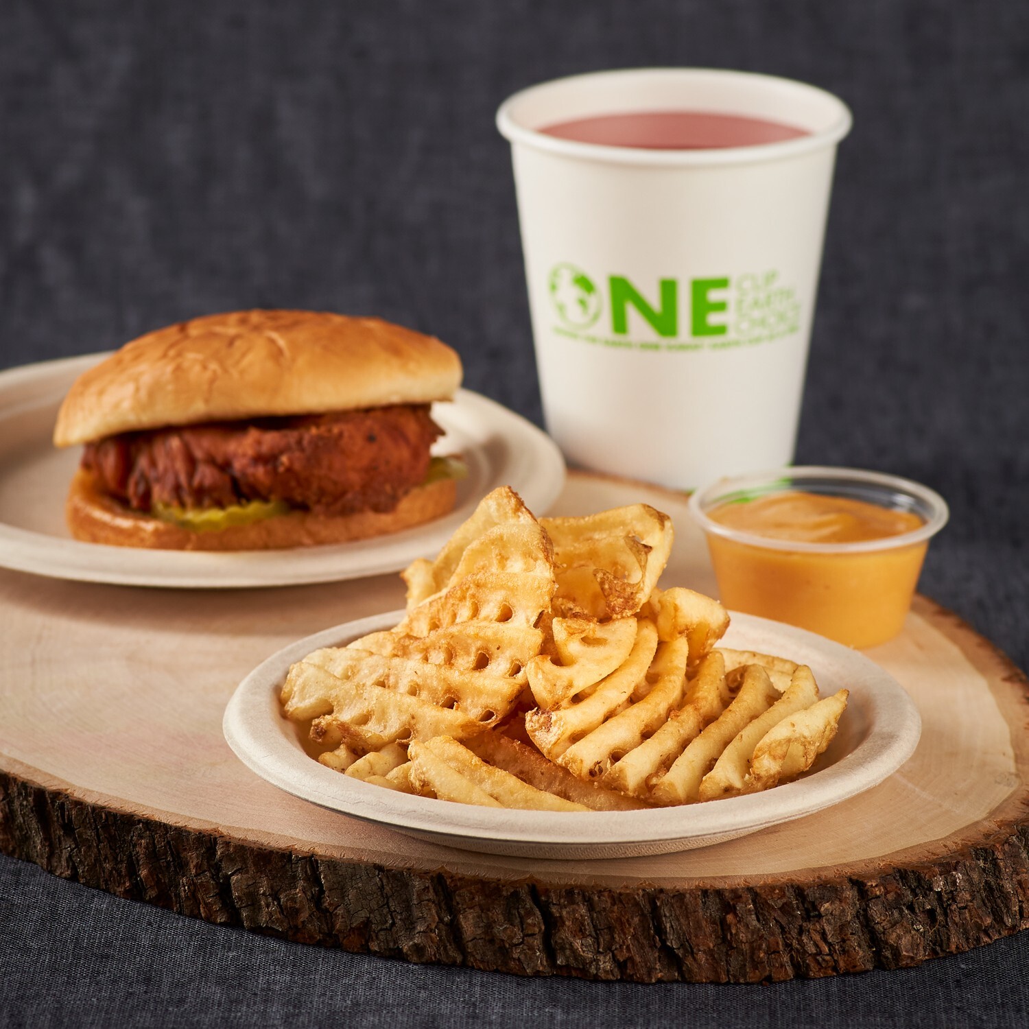 Karat Earth 6» PFAS Free Bagasse Round Plates,Natural – 1000 ct, KE-BPR06N-1CFF