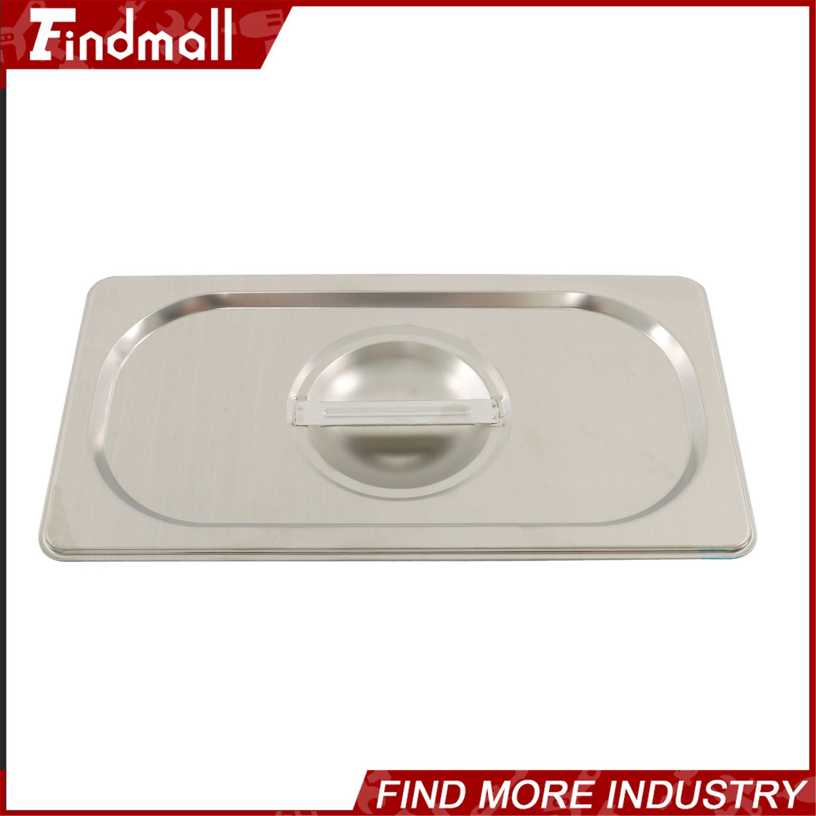 Findmall 2 pcs 1/3 Size Hotel Pan Lid 3.6 Inch Deep Stainless Steel Steam Table