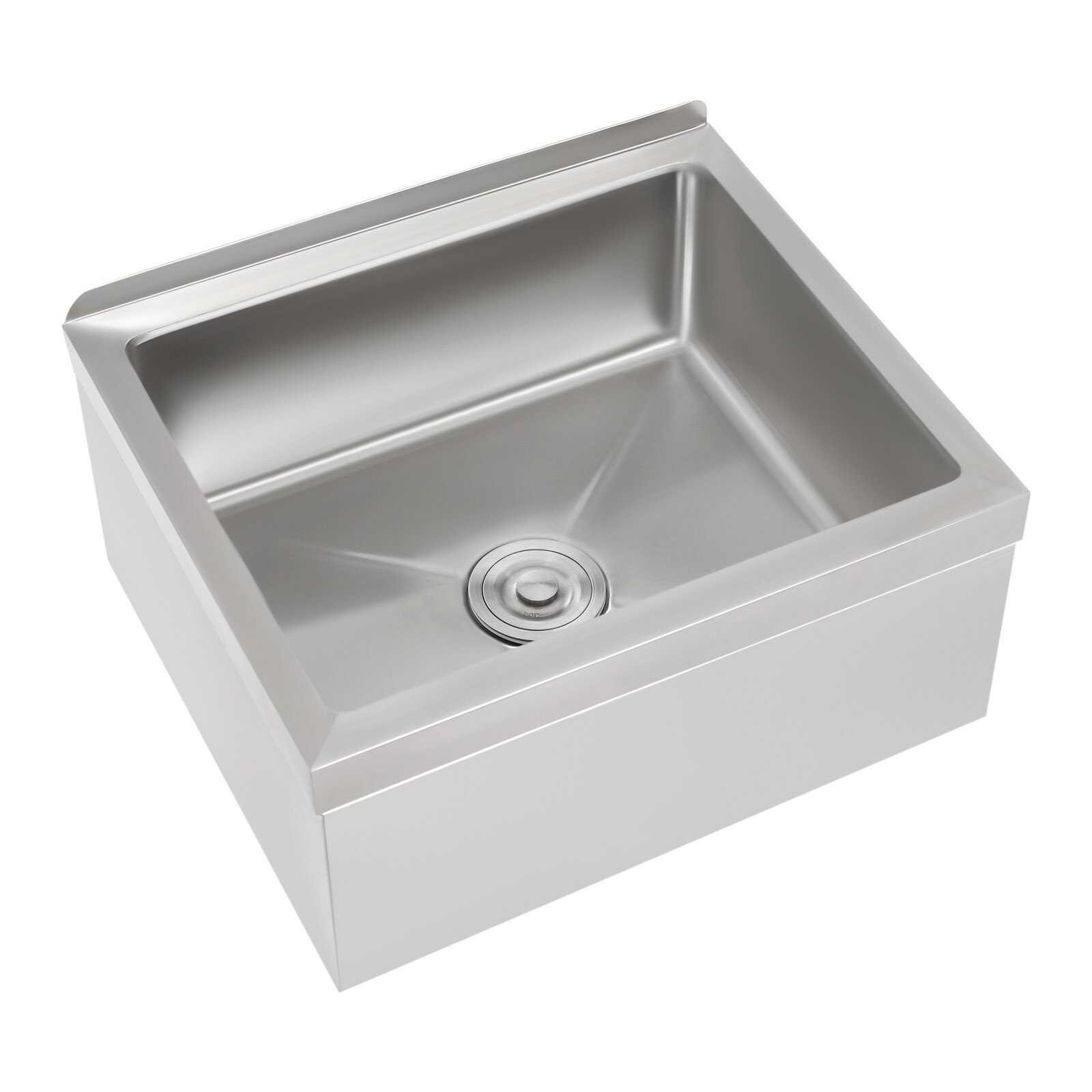 Commercial Wall-Mounted Mop Sink Rectangular Stainless Steel Floor Mop Sink
