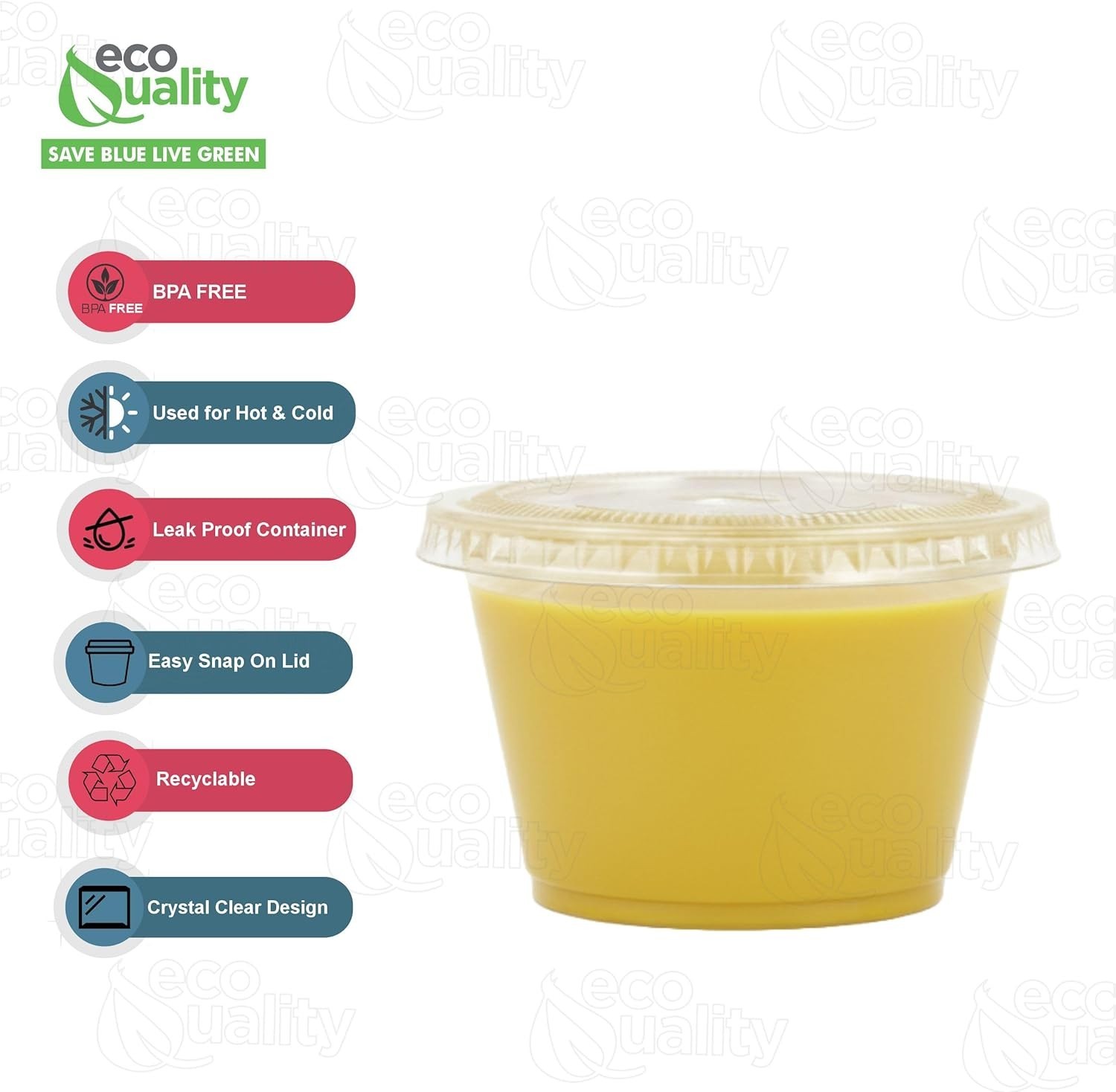 2 Oz Clear Portion Cups with Lids Disposable Small Plastic Cups 144 Pcs