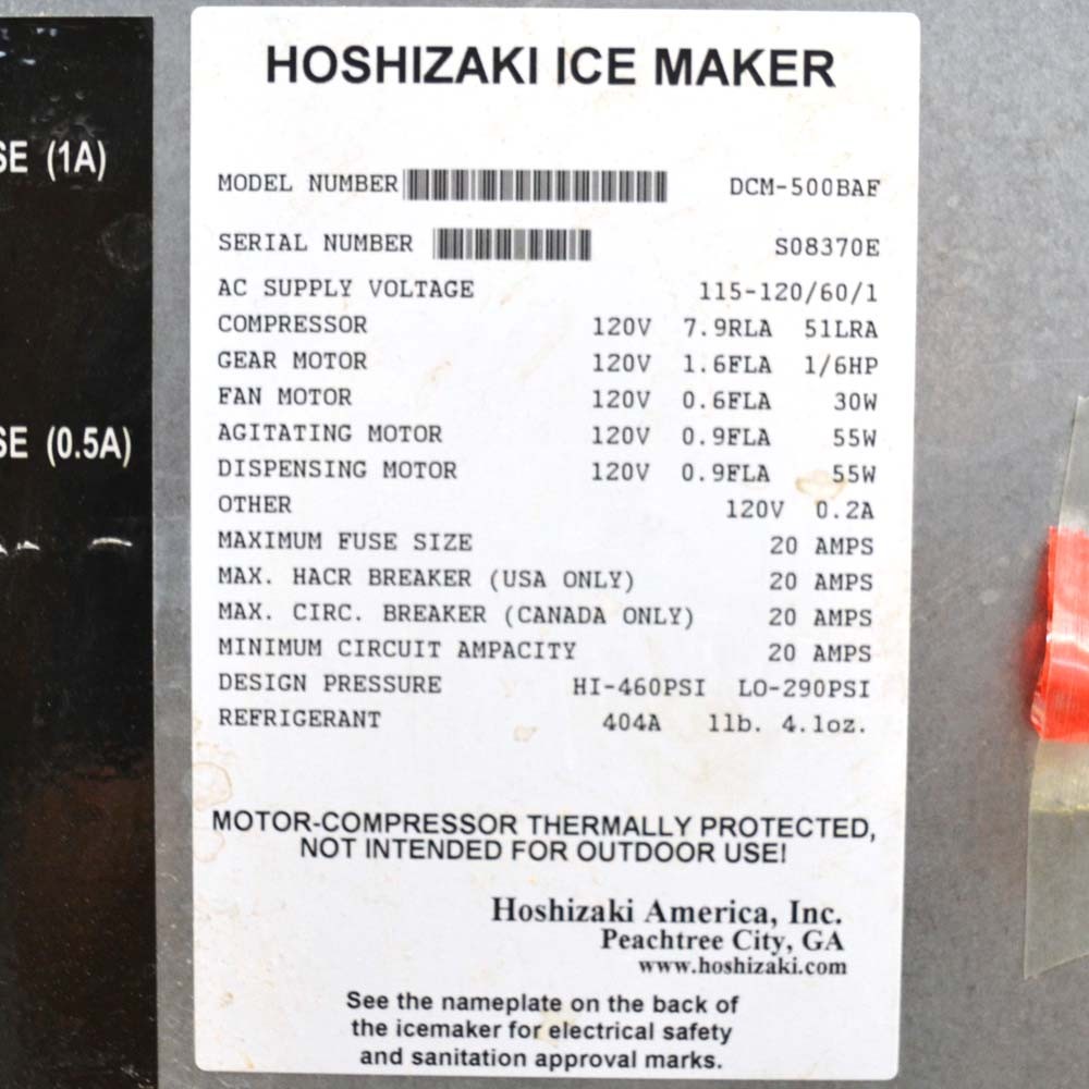 Hoshizaki DCM-500BAF Air-Cooled Ice Maker / Dispenser 40lbs Bin AS/IS for PARTS