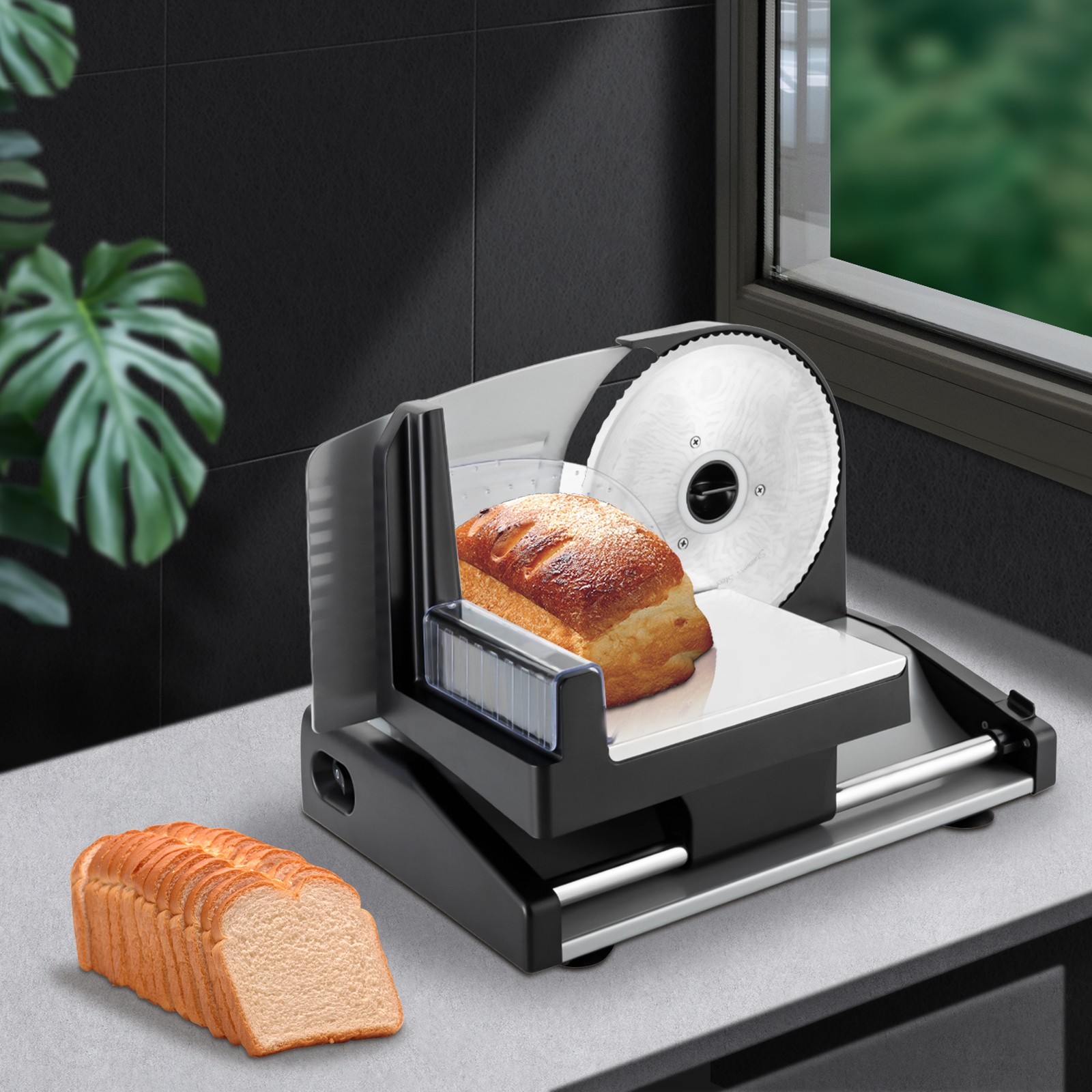 200w Fruit Cutter Food-grade Stainless Steel Meat Slicer Bread Slicing Machine