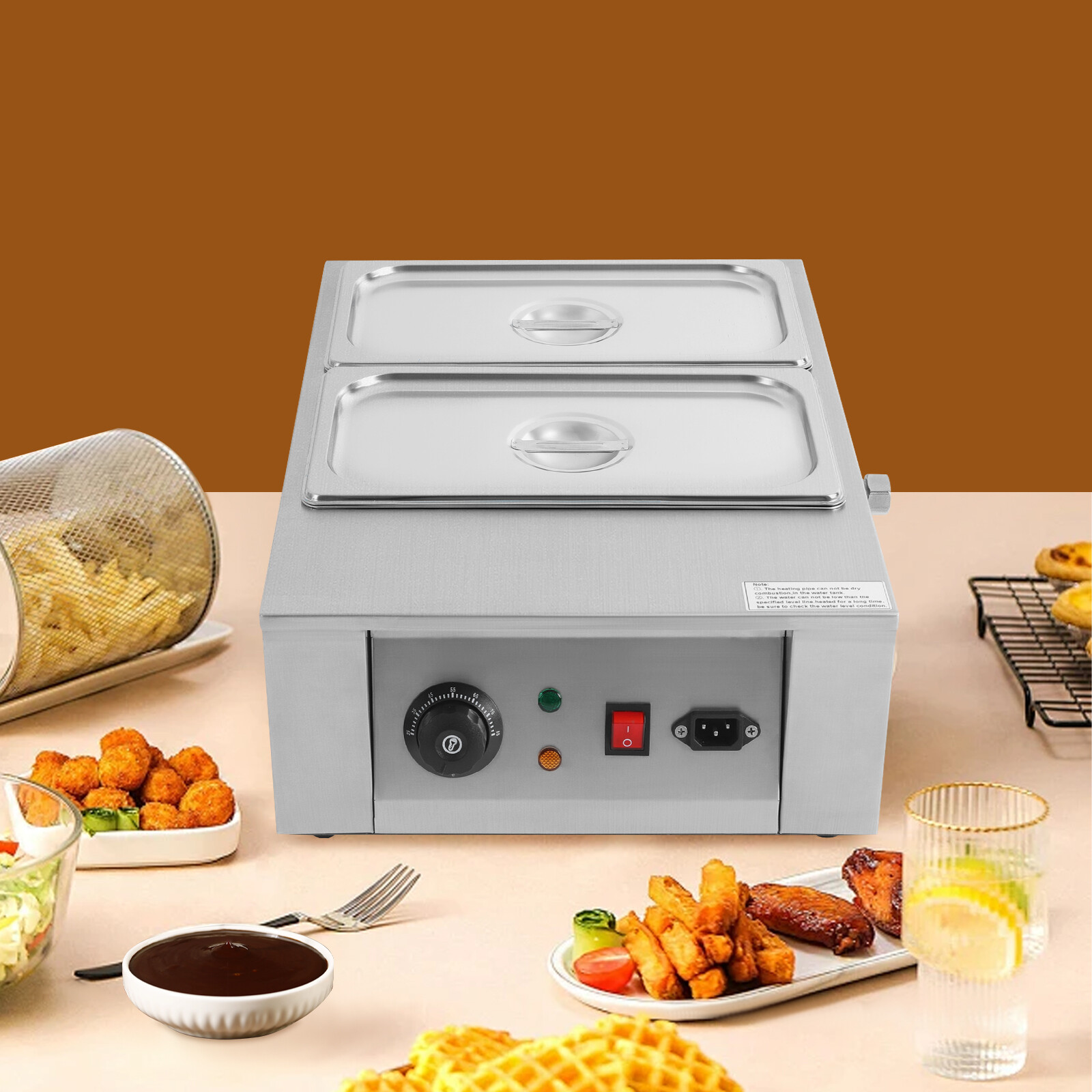 2 Pots Stainless Steel Chocolate Melter Electric Chocolate Melting Machine 600W