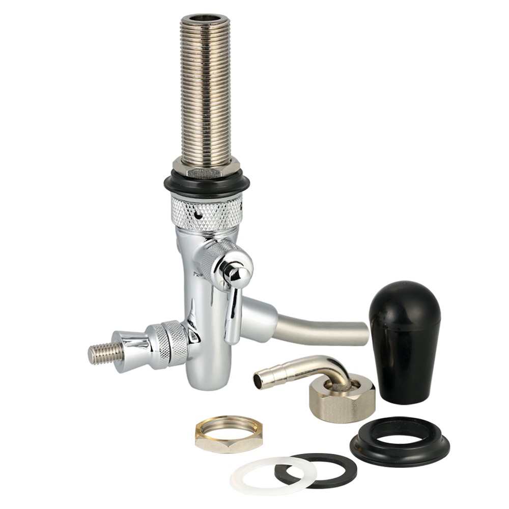 Sturdy Chrome Plated Brass Beer Faucet for Home Brew Tool Accessory